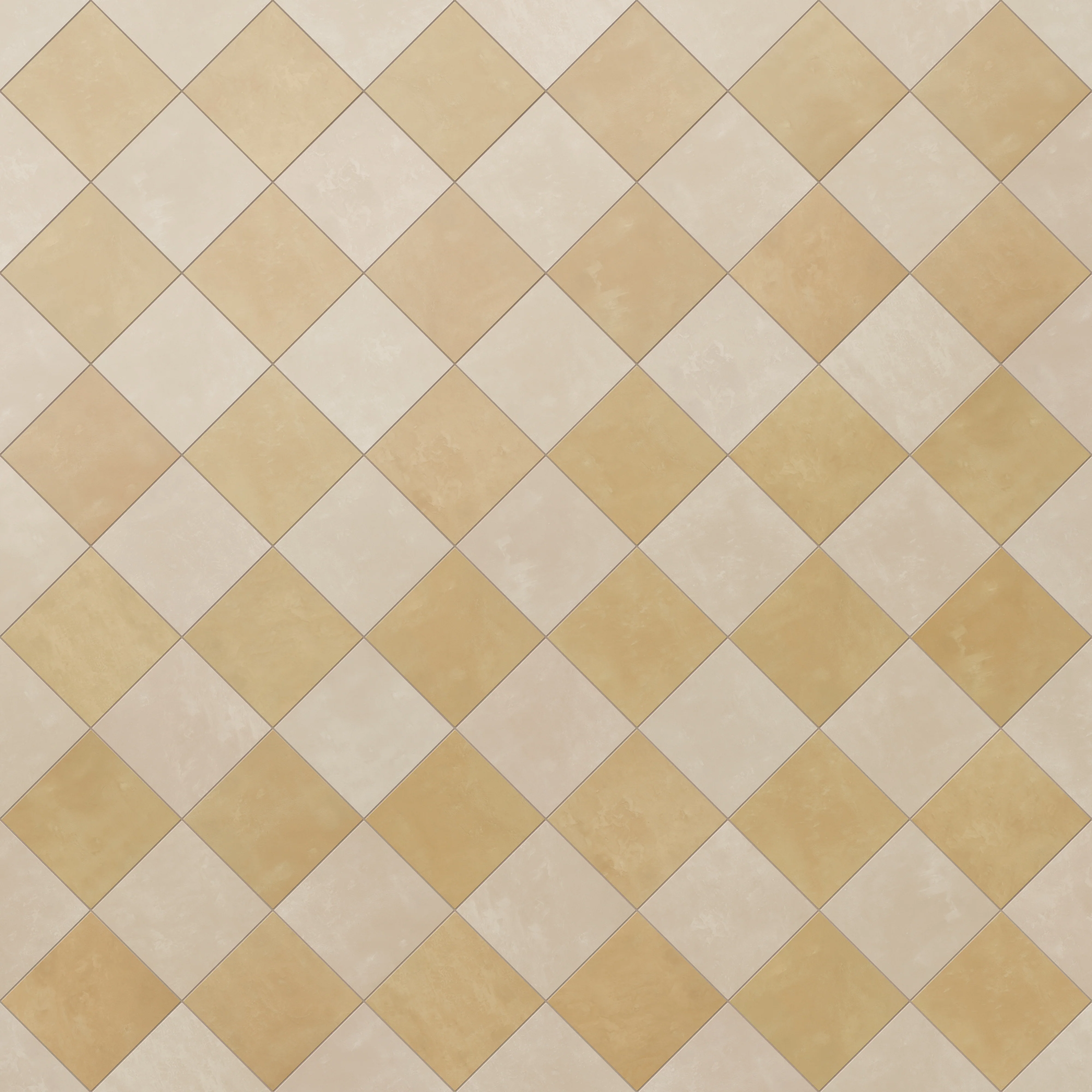 Isabel 6 x 6 Checkerboard Matte Porcelain Tile in Almond Mist and Golden Sky - Image 6