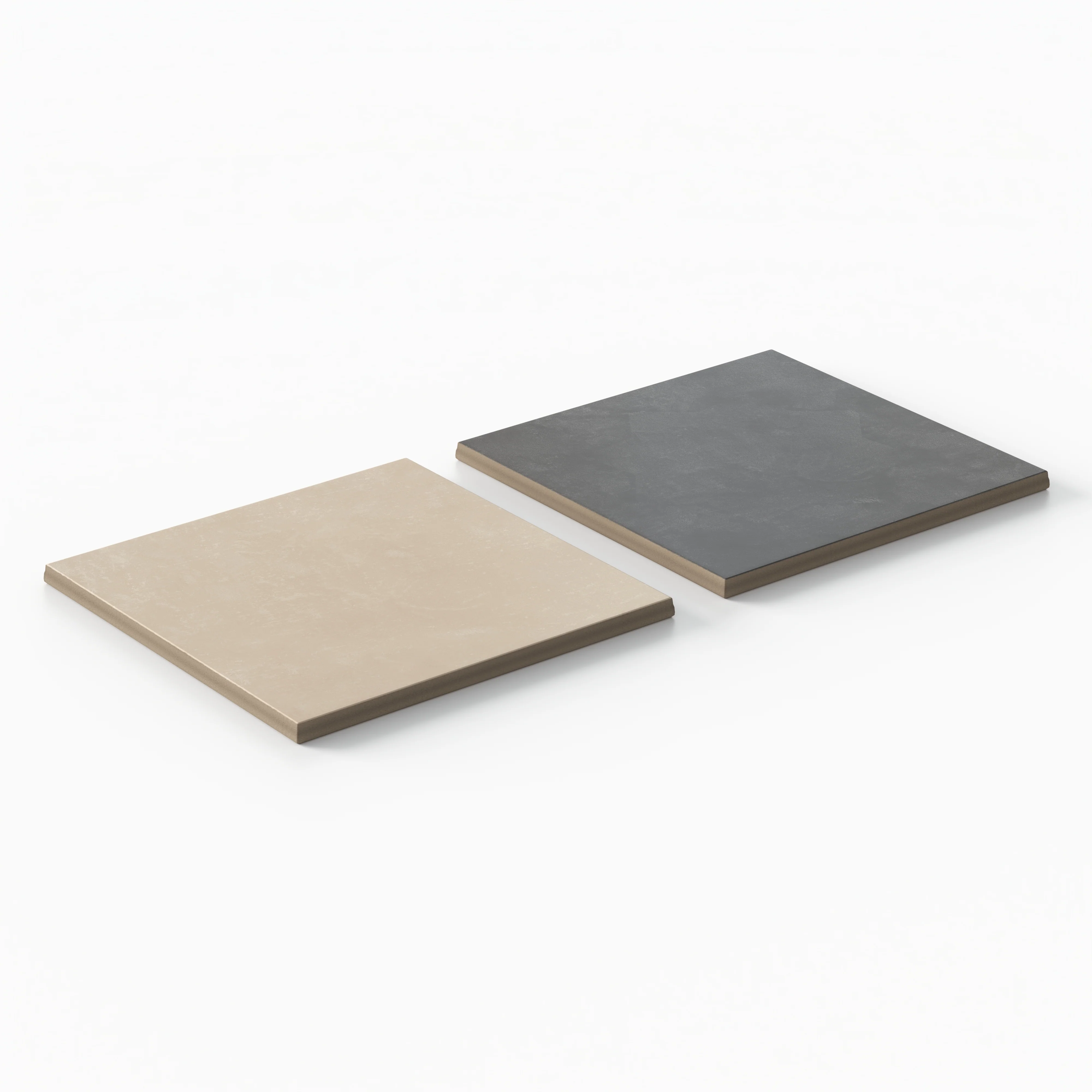 Isabel 6 x 6 Checkerboard Matte Porcelain Tile in Almond Mist and Midnight Slate - Image 3