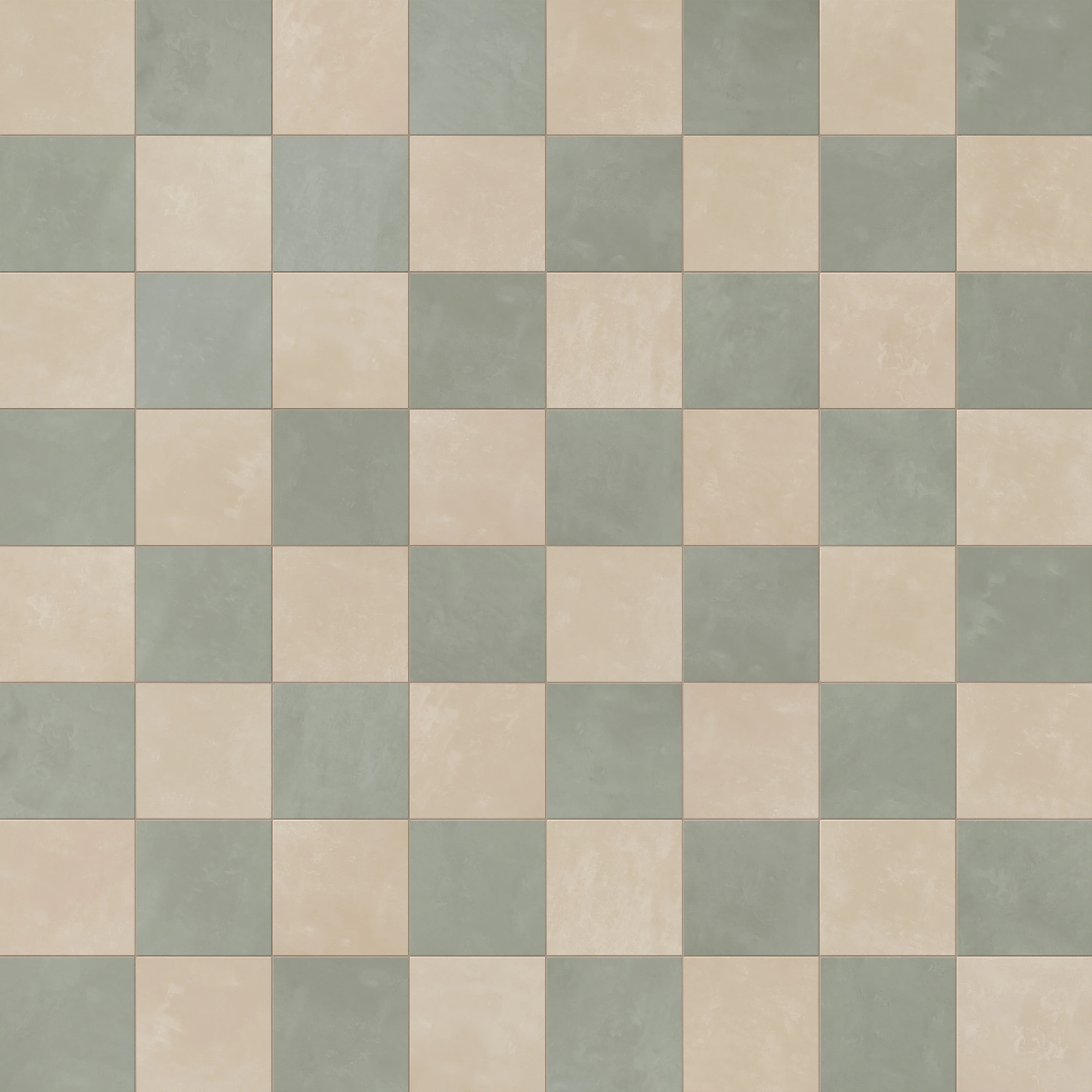 Isabel 6 x 6 Checkerboard Matte Porcelain Tile in Almond Mist and Soft Sage - Image 5
