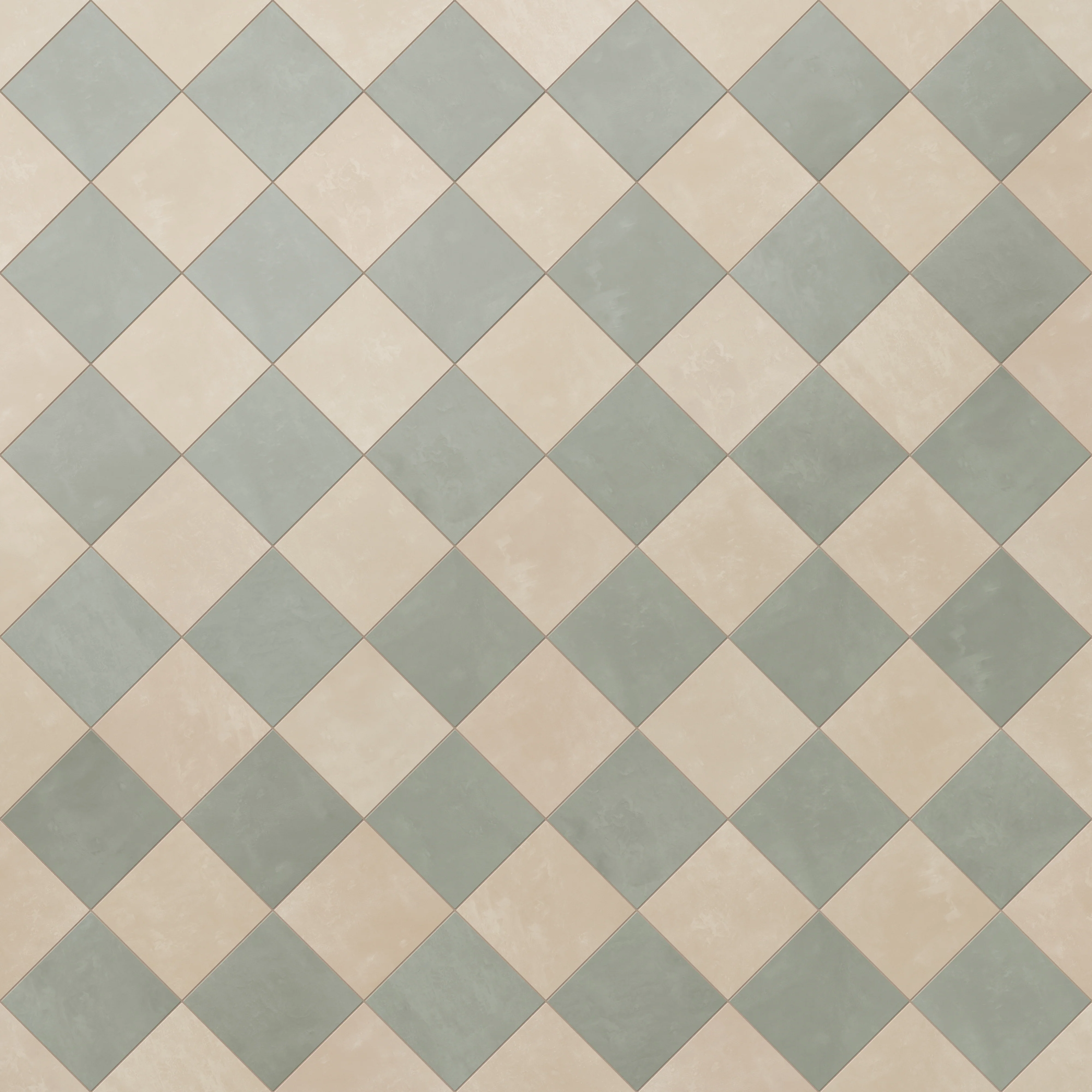 Isabel 6 x 6 Checkerboard Matte Porcelain Tile in Almond Mist and Soft Sage - Image 6