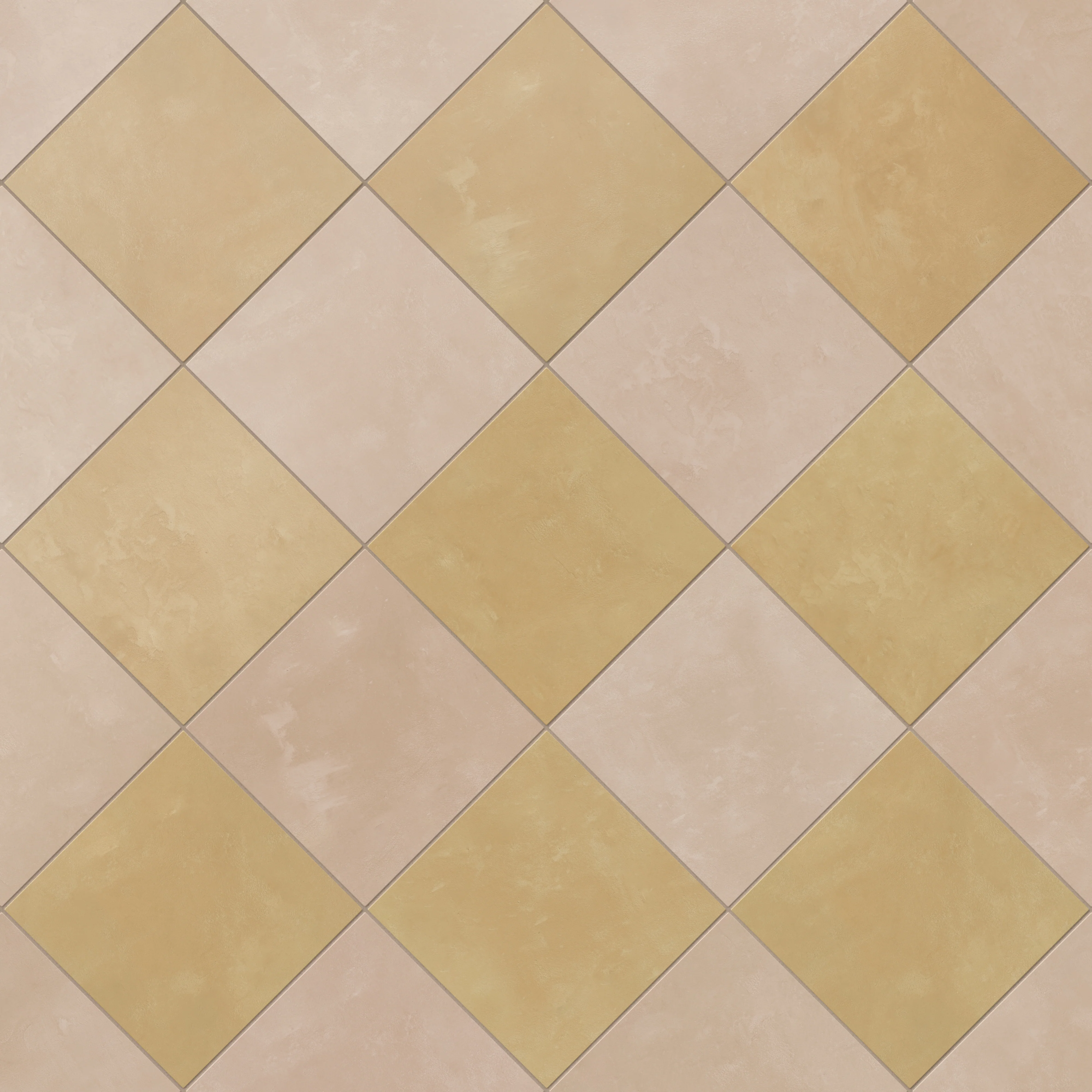 Isabel 6 x 6 Checkerboard Matte Porcelain Tile in Dusty Rose and Golden Sky - Image 4