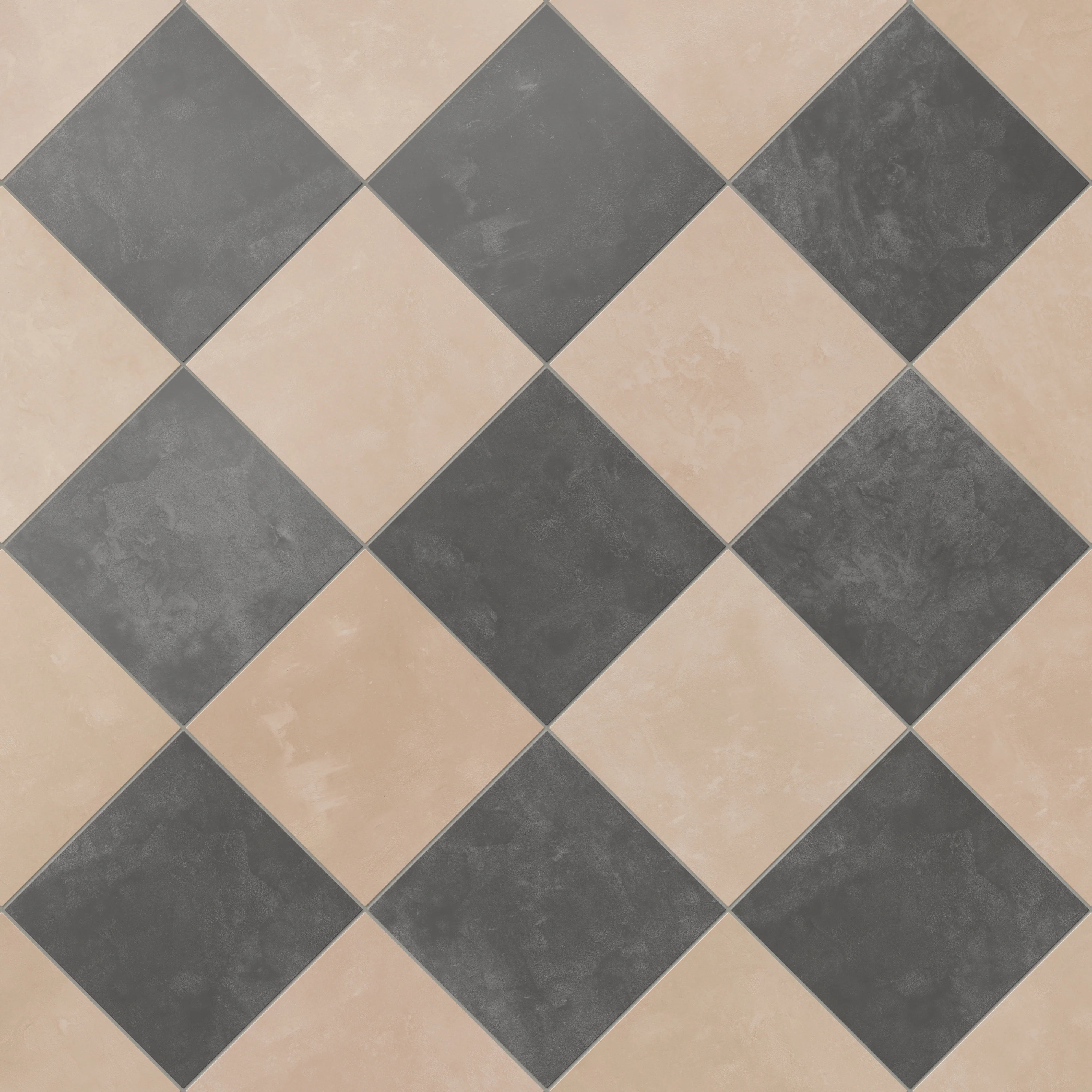 Isabel 6 x 6 Checkerboard Matte Porcelain Tile in Dusty Rose and Midnight Slate - Image 4