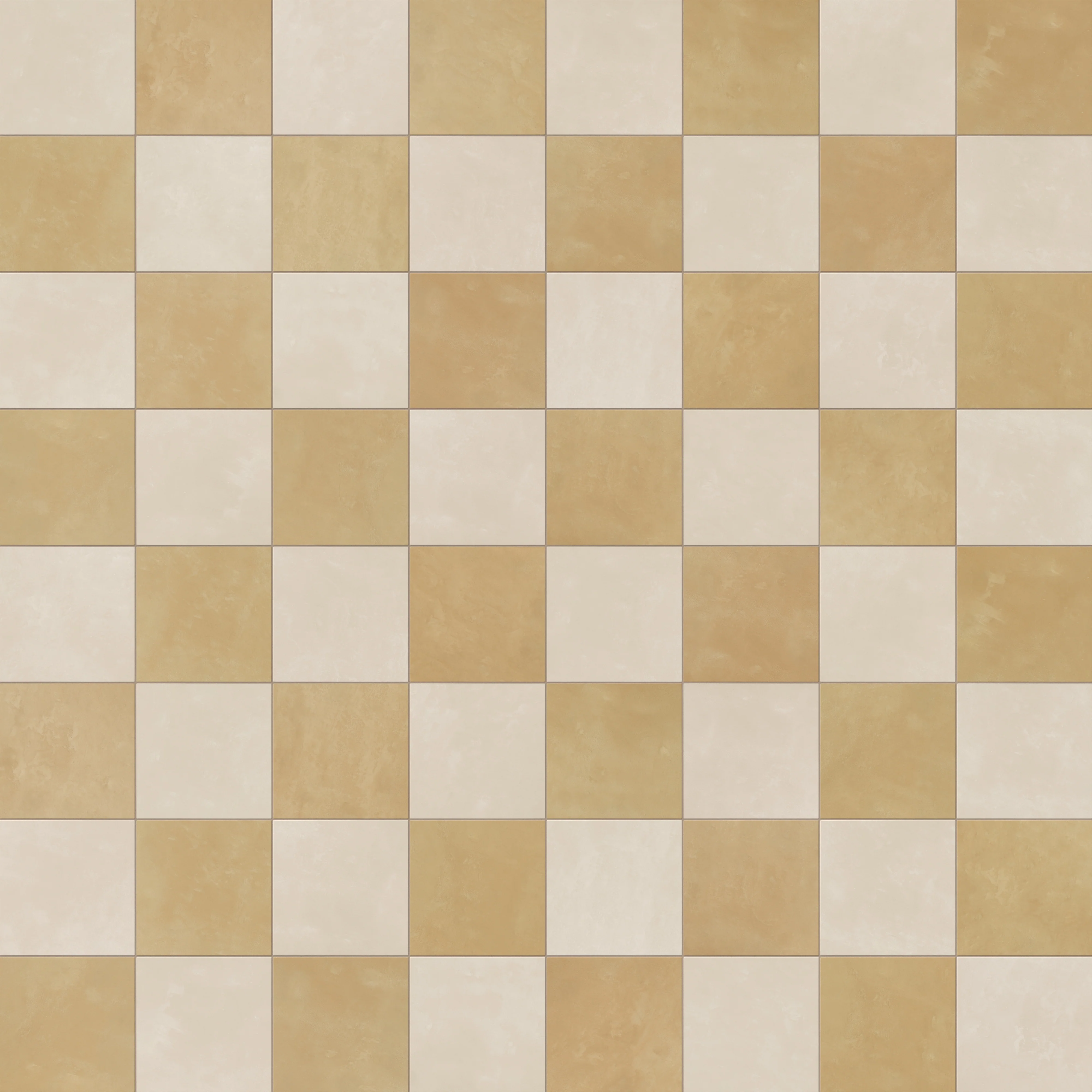 Isabel 6 x 6 Checkerboard Matte Porcelain Tile in Frosted Linen and Golden Sky - Image 5
