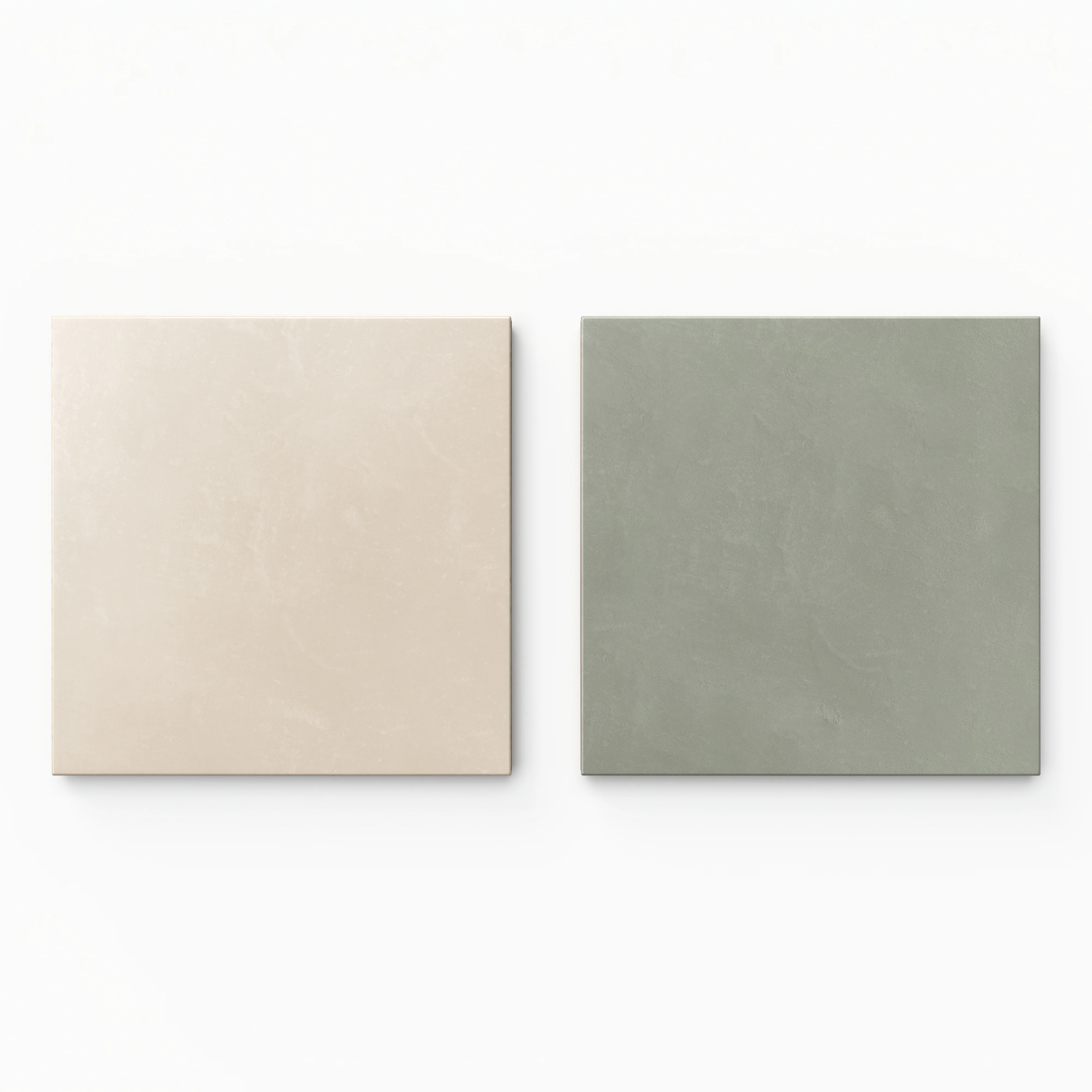 Isabel 6 x 6 Checkerboard Matte Porcelain Tile in Frosted Linen and Soft Sage - Image 2