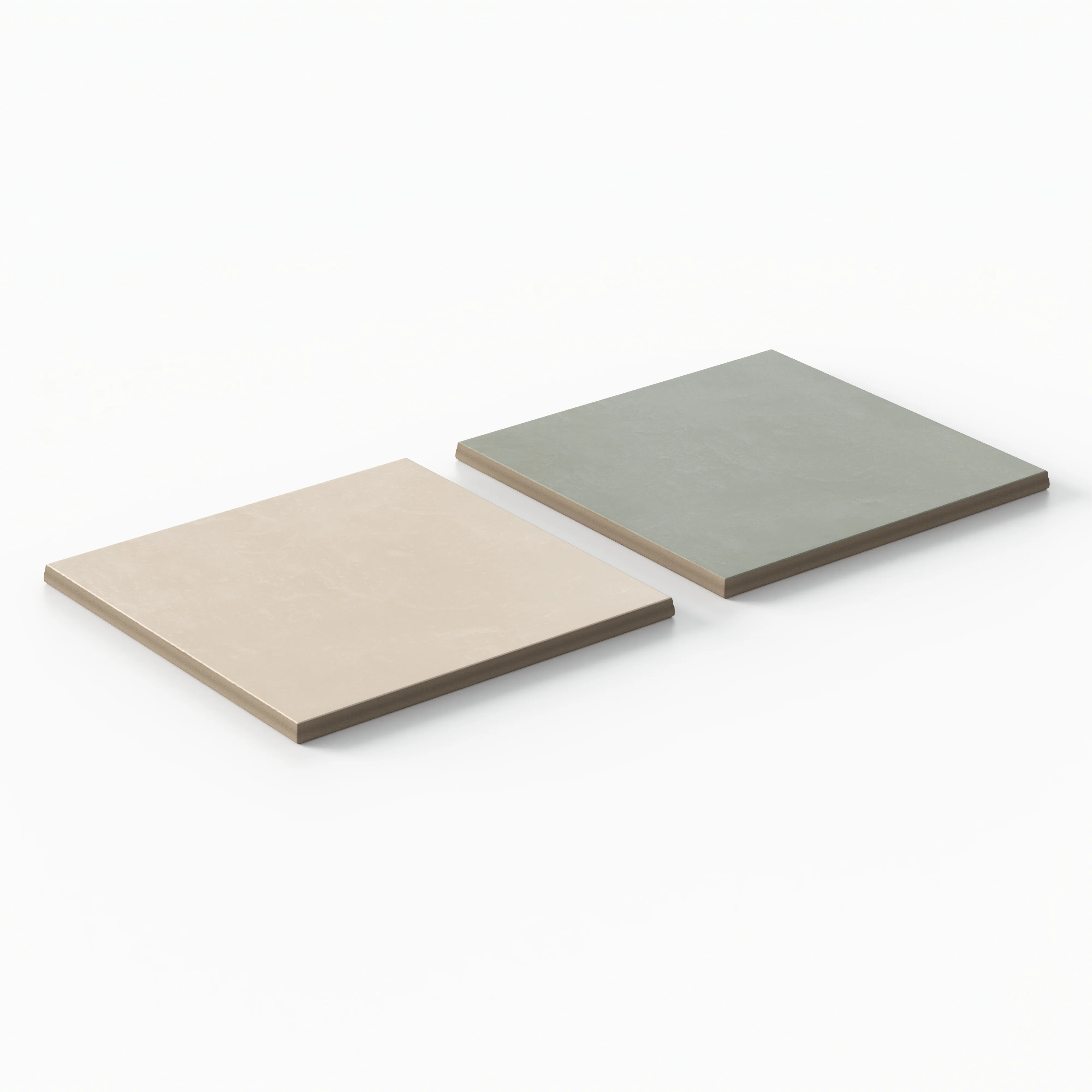 Isabel 6 x 6 Checkerboard Matte Porcelain Tile in Frosted Linen and Soft Sage - Image 3
