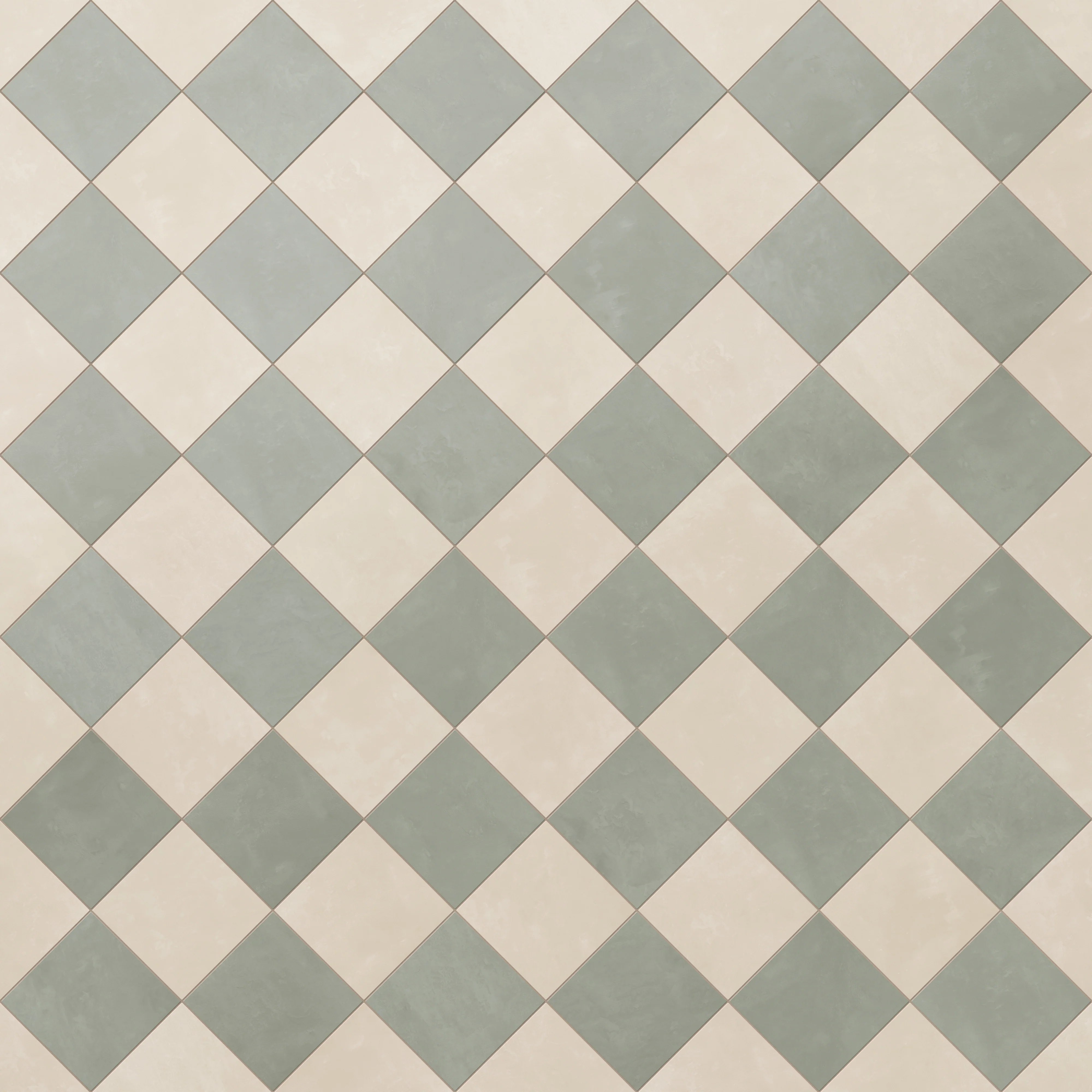 Isabel 6 x 6 Checkerboard Matte Porcelain Tile in Frosted Linen and Soft Sage - Image 6