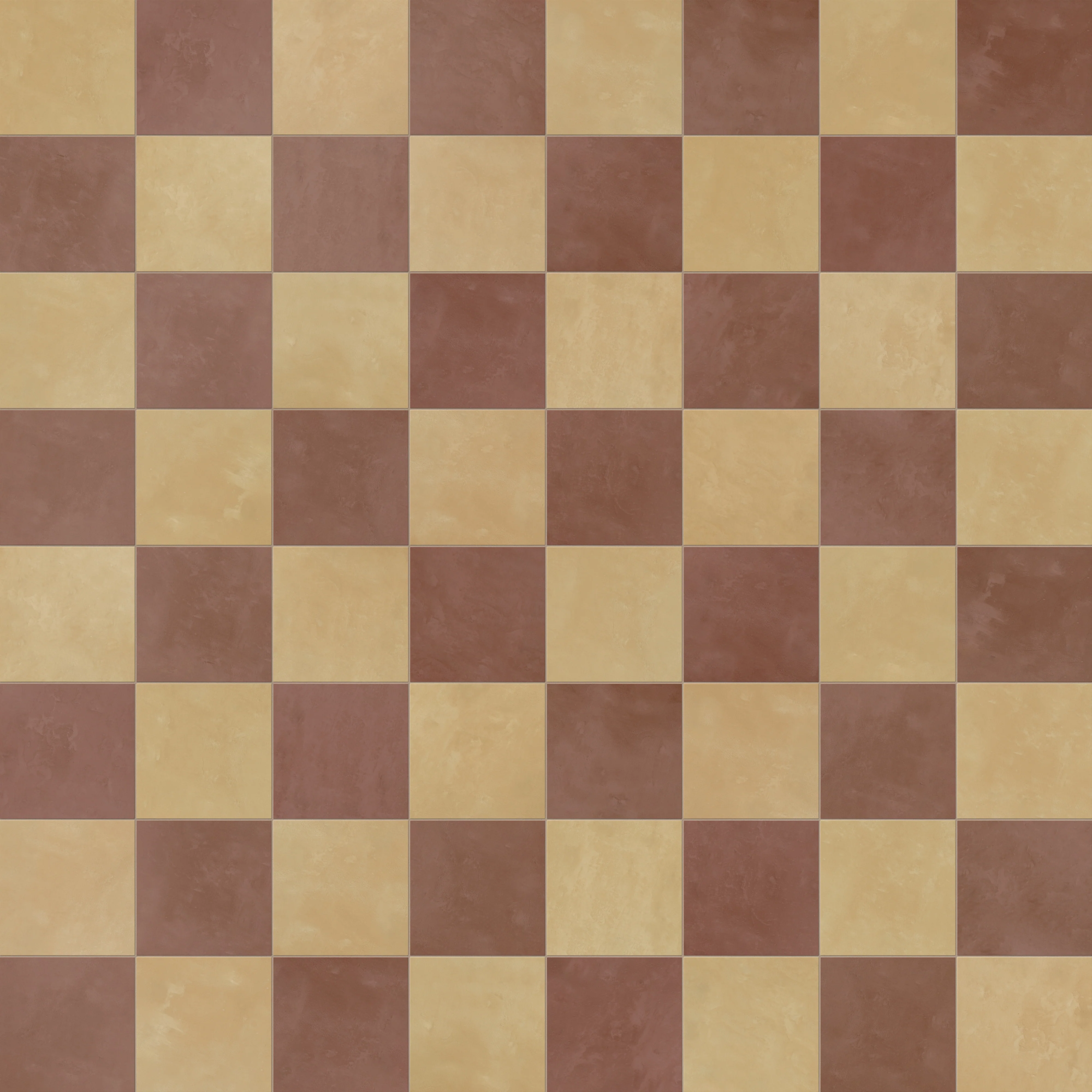 Isabel 6 x 6 Checkerboard Matte Porcelain Tile in Golden Sky and Burnt Umber - Image 5