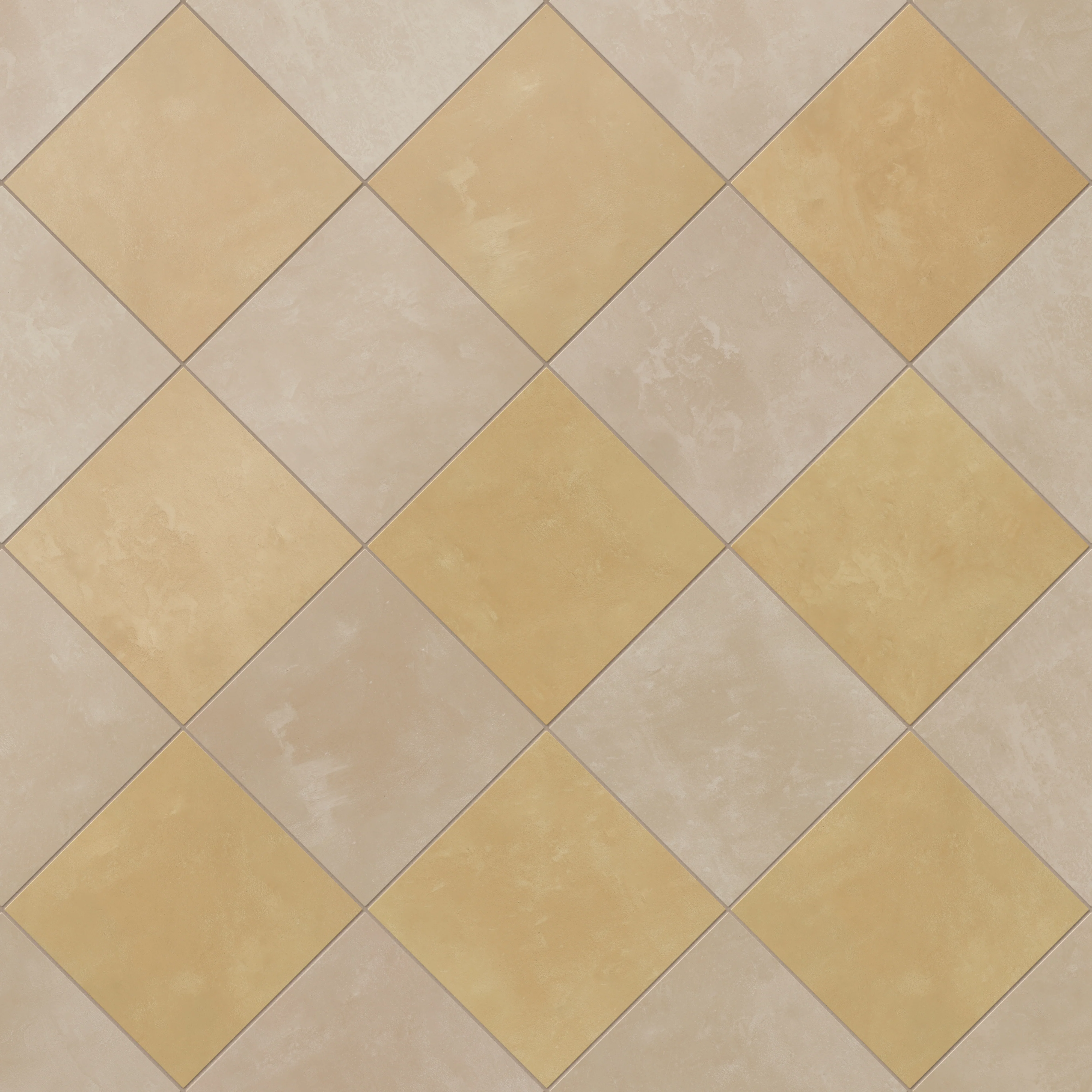 Isabel 6 x 6 Checkerboard Matte Porcelain Tile in Sahara Sand and Golden Sky - Image 4