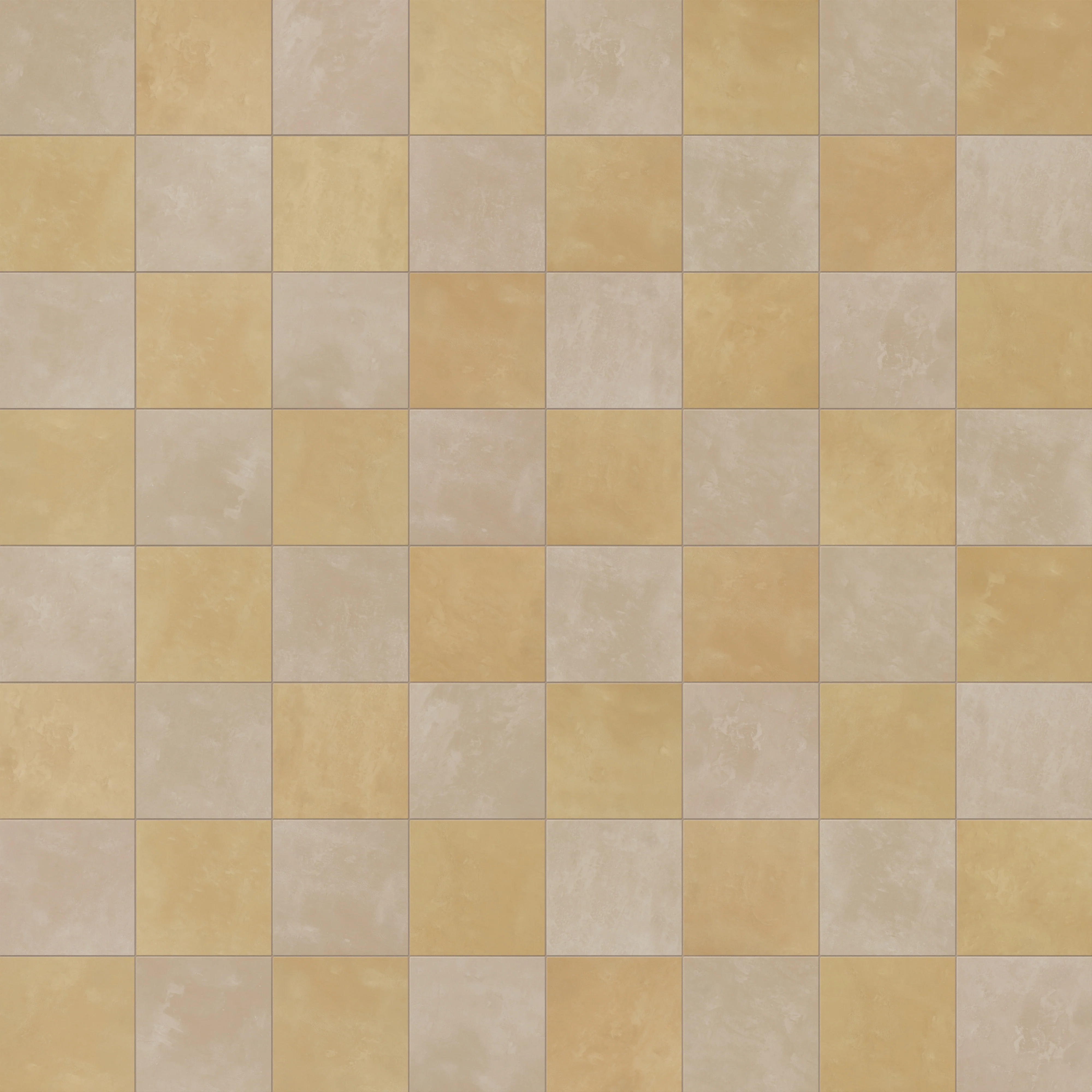 Isabel 6 x 6 Checkerboard Matte Porcelain Tile in Sahara Sand and Golden Sky - Image 5