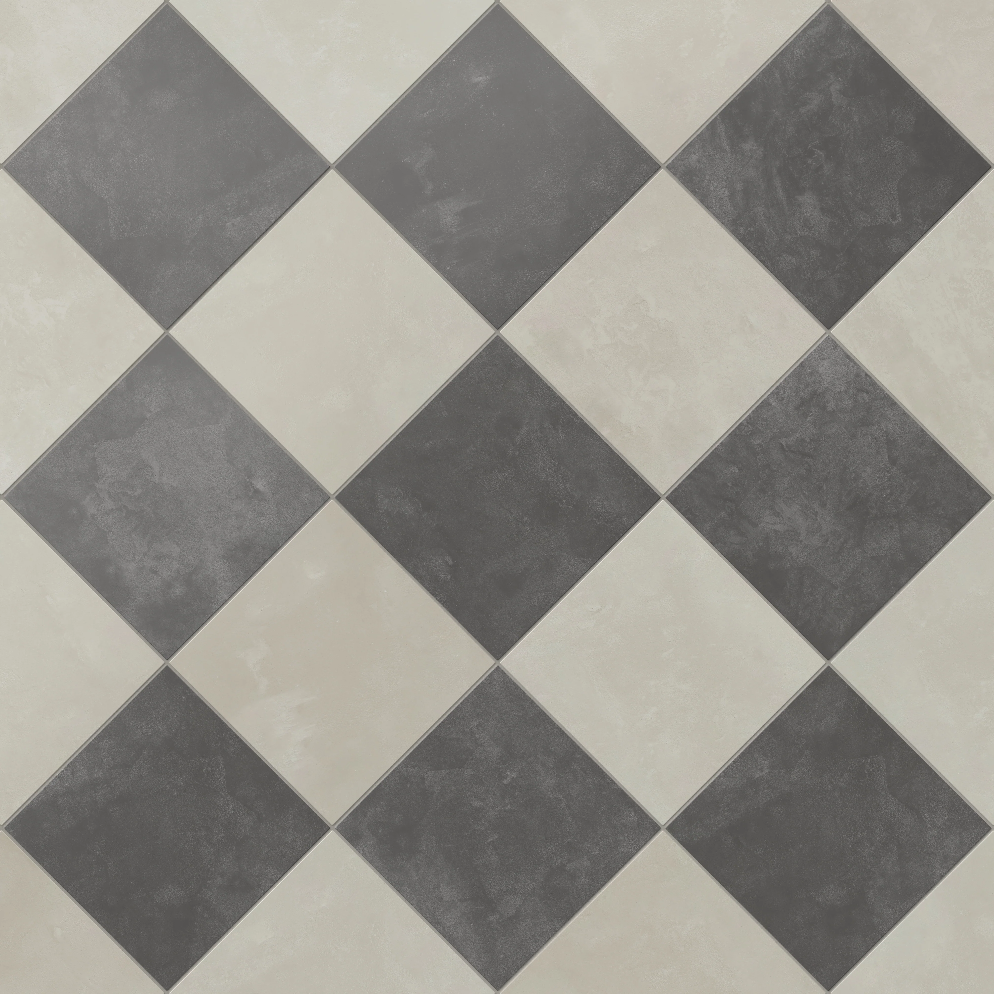 Isabel 6 x 6 Checkerboard Matte Porcelain Tile in Silverstone and Midnight Slate - Image 4