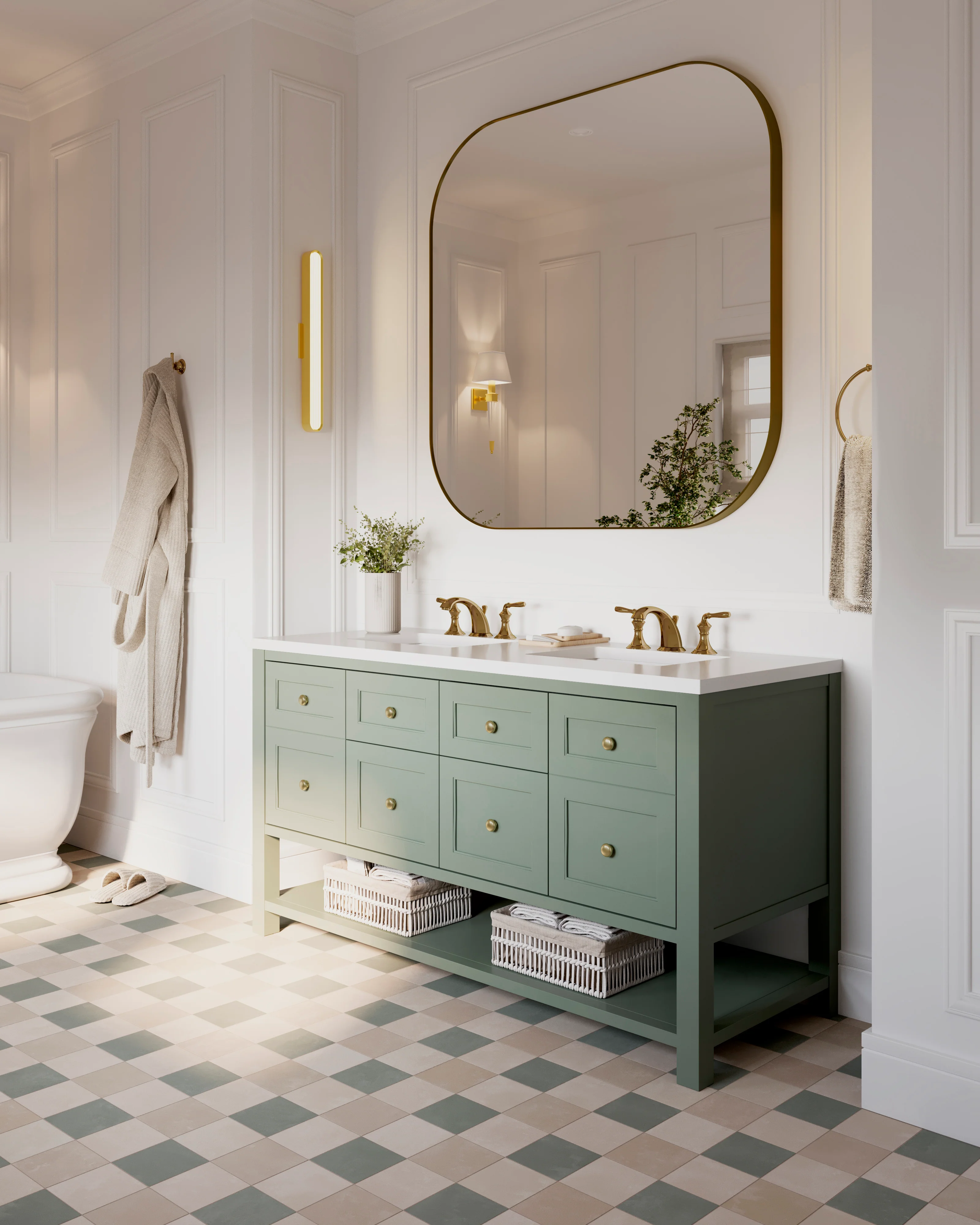 Isabel 6 x 6 Matte Porcelain Tile in Frosted Linen - Image 10
