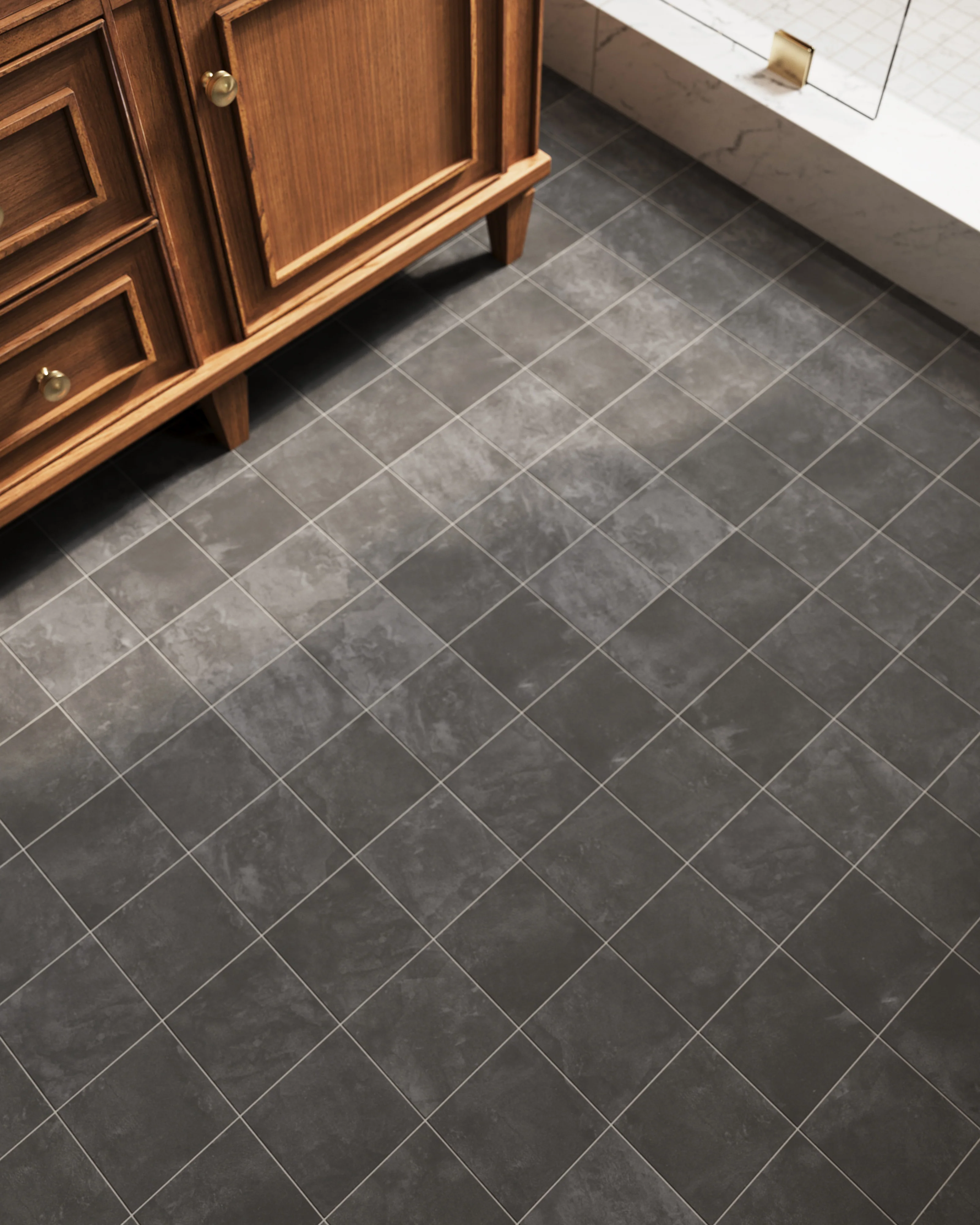 Isabel 6 x 6 Matte Porcelain Tile in Midnight Slate - Image 2