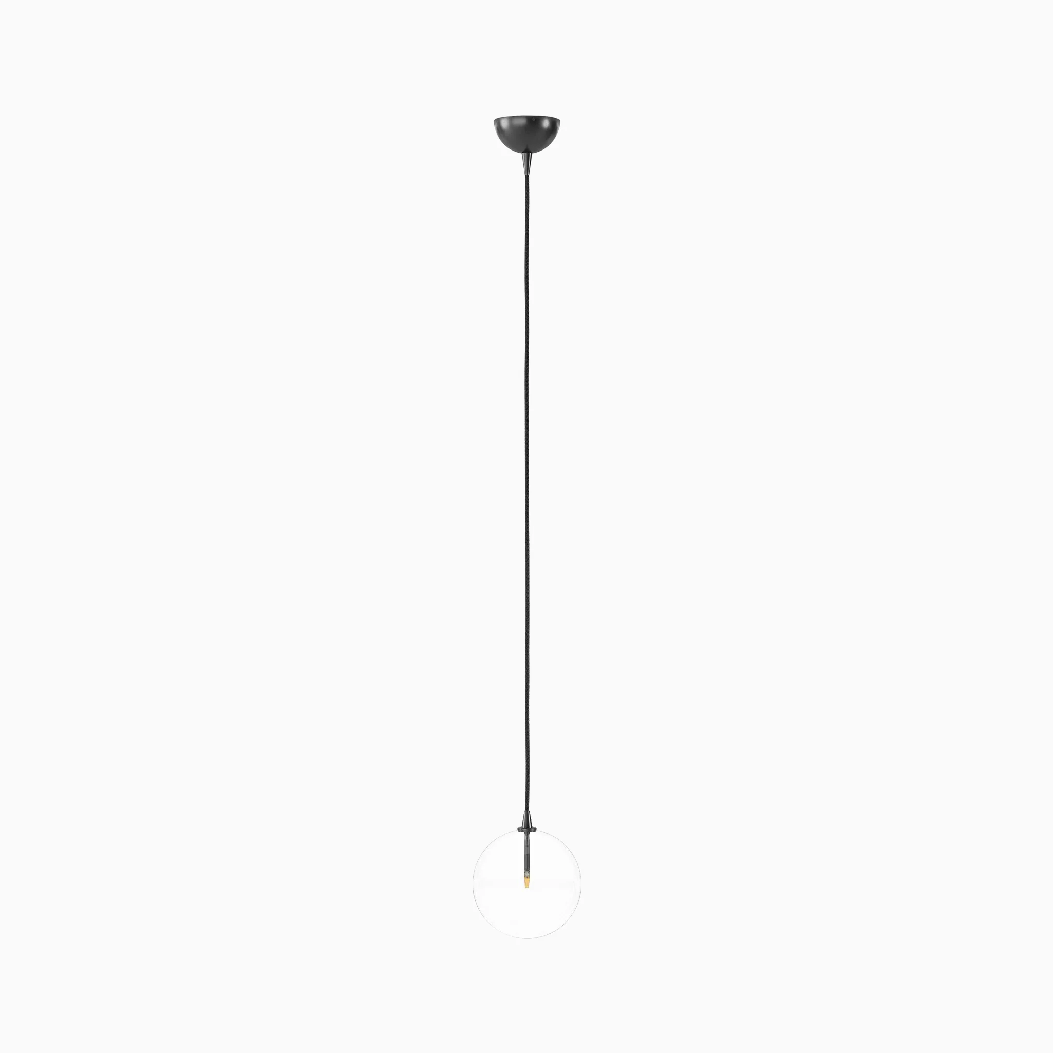Iverson Pendant in 8" Clear Glass & Black Gunmetal - Image 3
