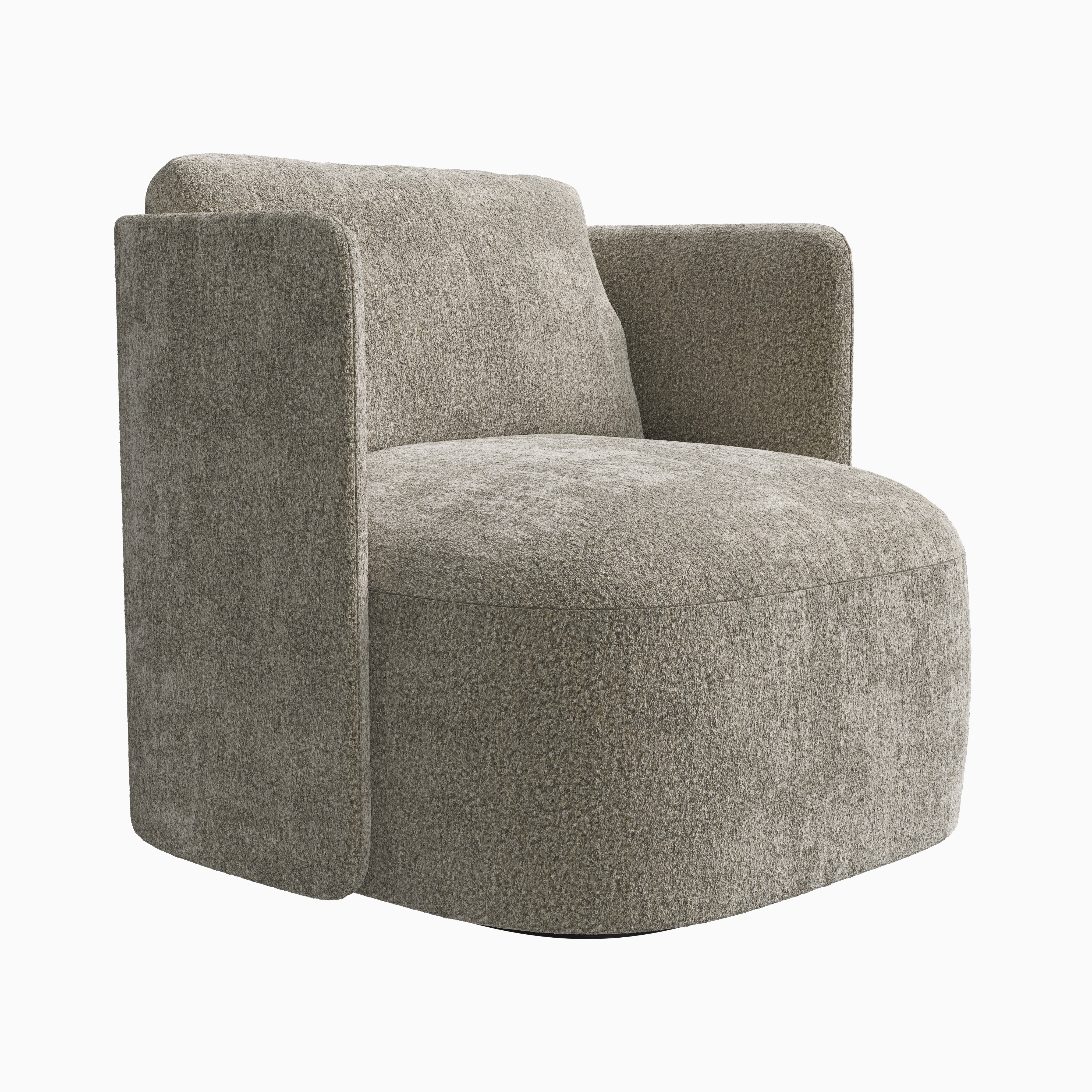 Ivo Swivel Chair in Mushroom - Image 2