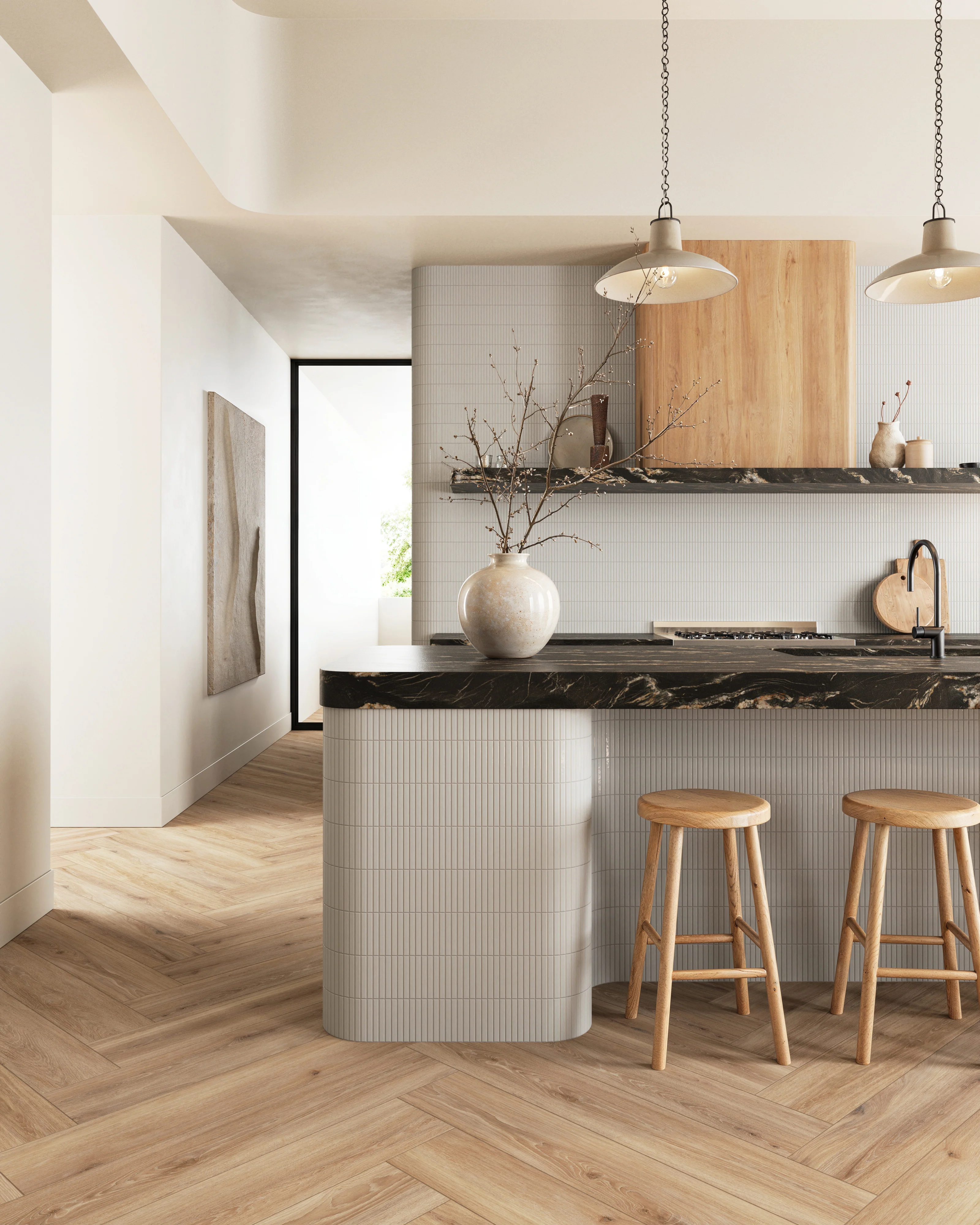 Jameson 8 x 48 Matte Porcelain Tile in Camel - Image 26