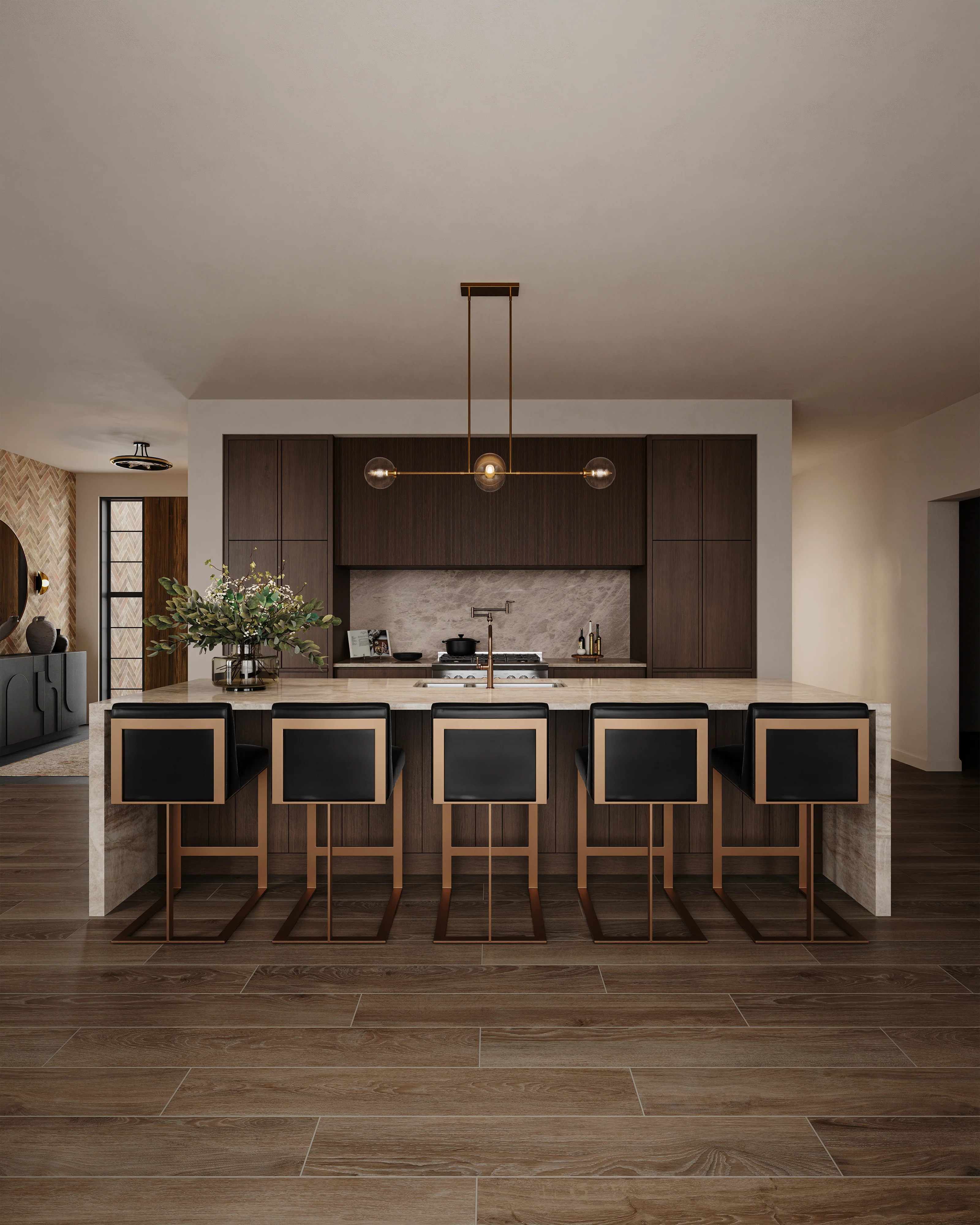 Jameson 8 x 48 Matte Porcelain Tile in Umber - Image 2