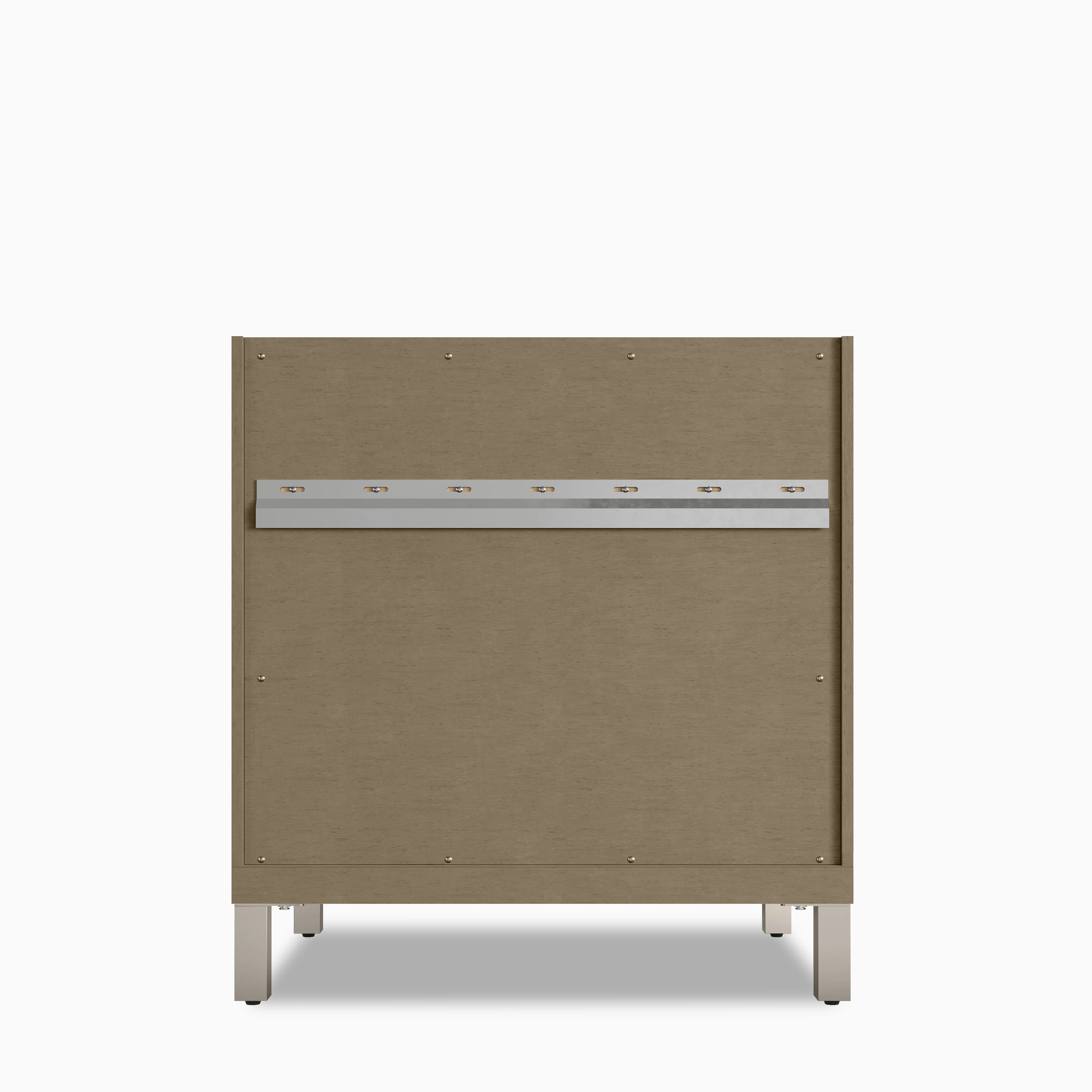 Janelle 30" Single Vanity in Walnut Whisper with 3 cm White Zeus Silestone Top - Image 5