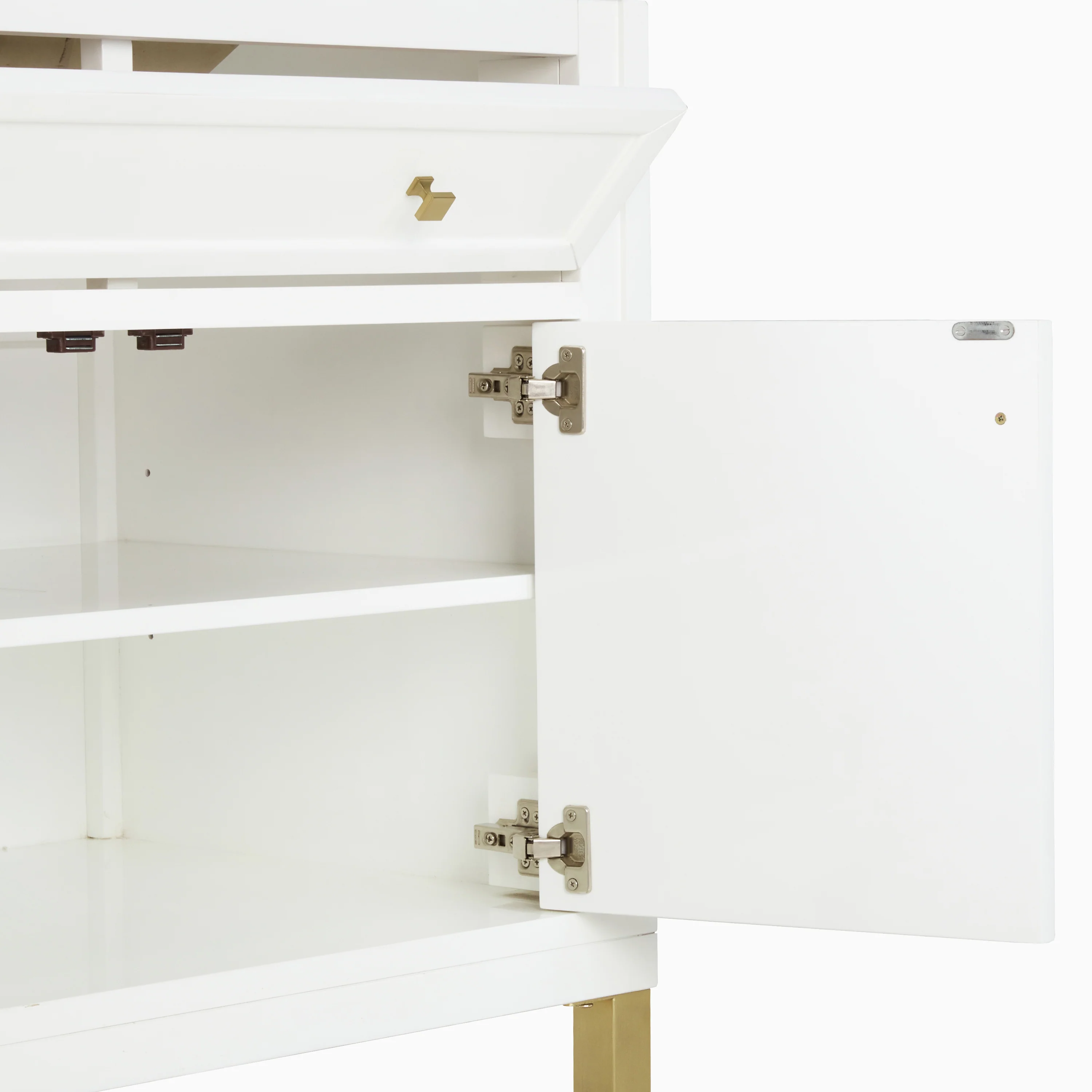 Janelle 36" Single Vanity in Glossy White with 3 cm White Zeus Silestone Top - Image 7