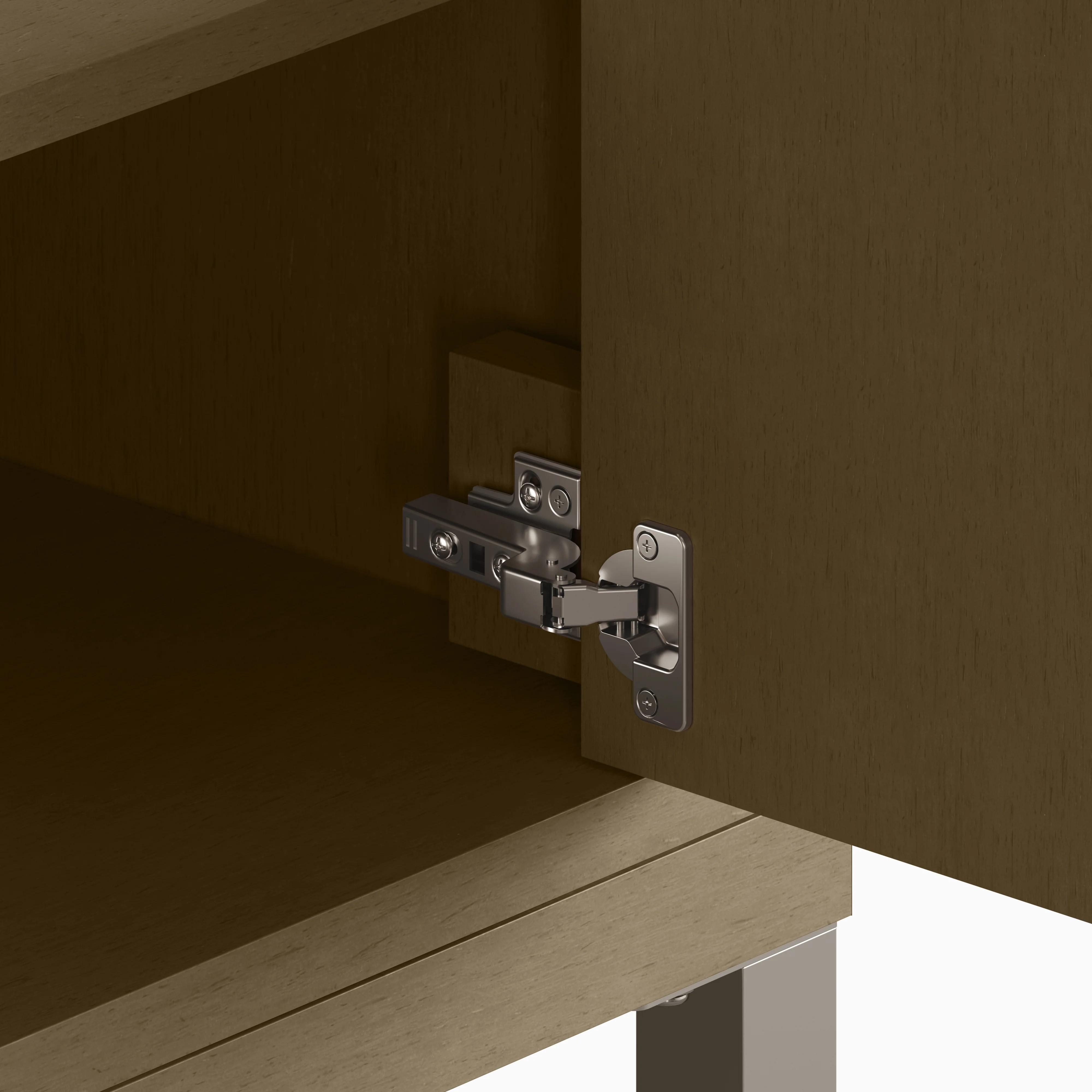 Janelle 60" Single Vanity in Walnut Whisper with 3 cm White Zeus Silestone Top - Image 8