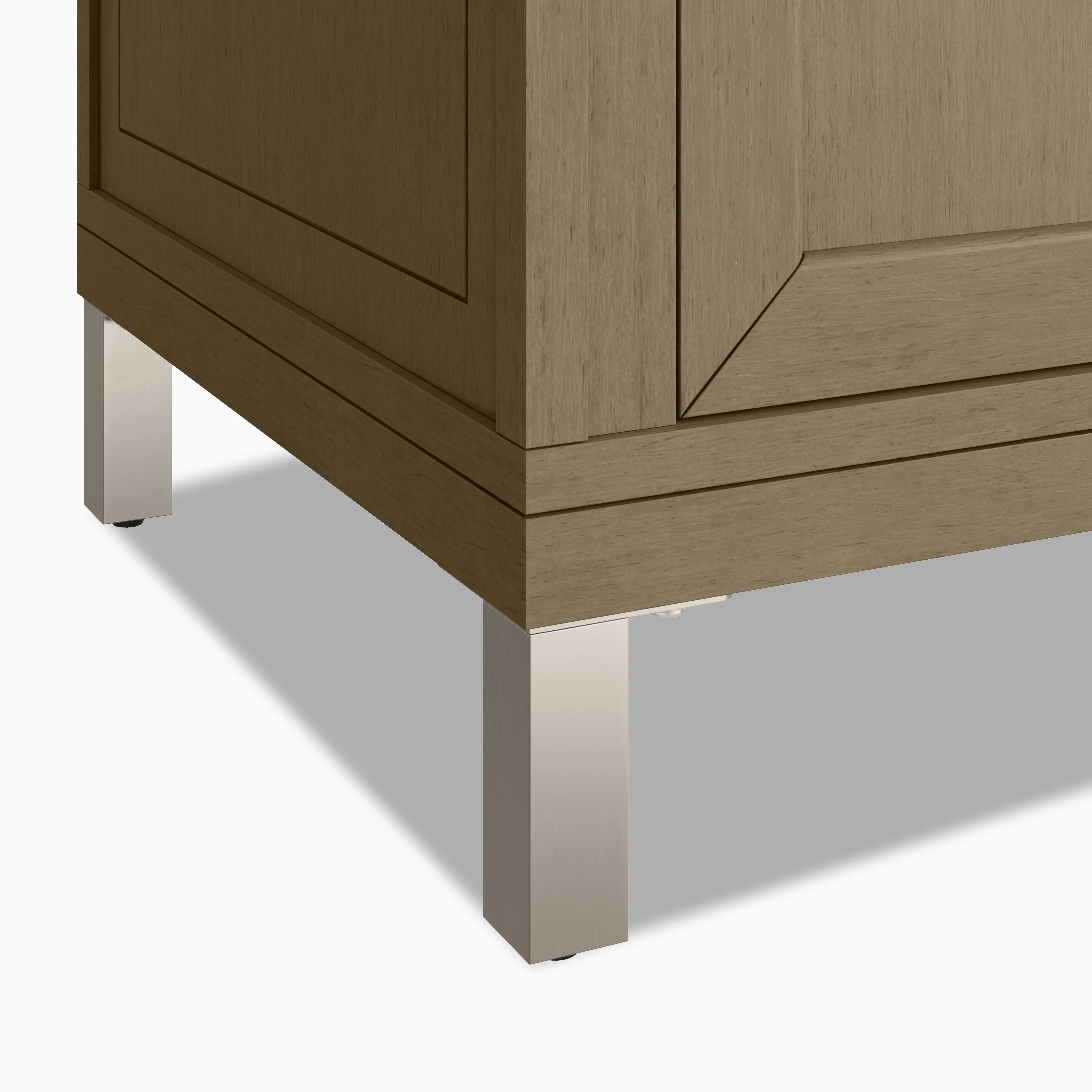 Janelle 60" Single Vanity in Walnut Whisper with 3 cm White Zeus Silestone Top - Image 9