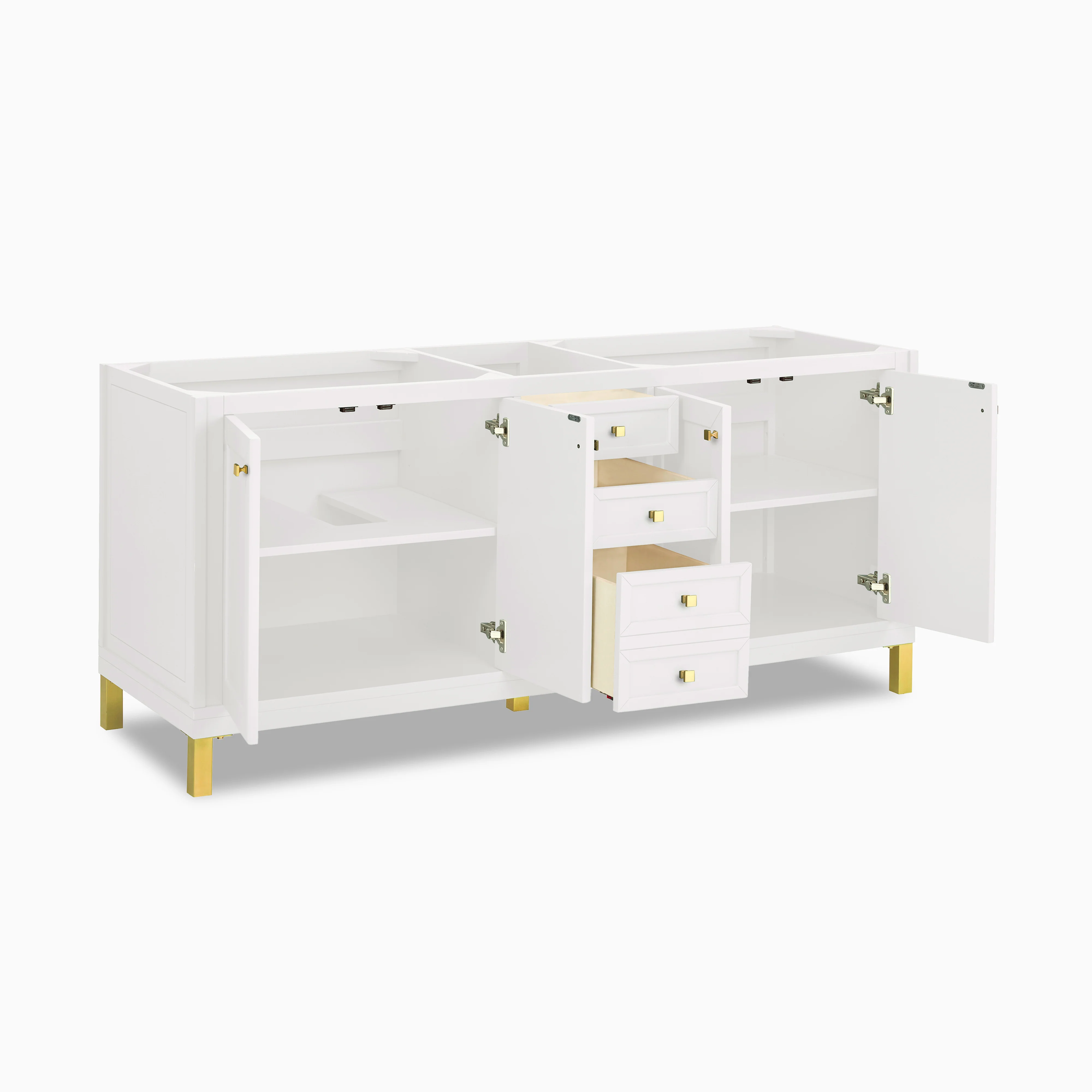 Janelle 72" Double Vanity in Glossy White with 3 cm White Zeus Silestone Top - Image 3