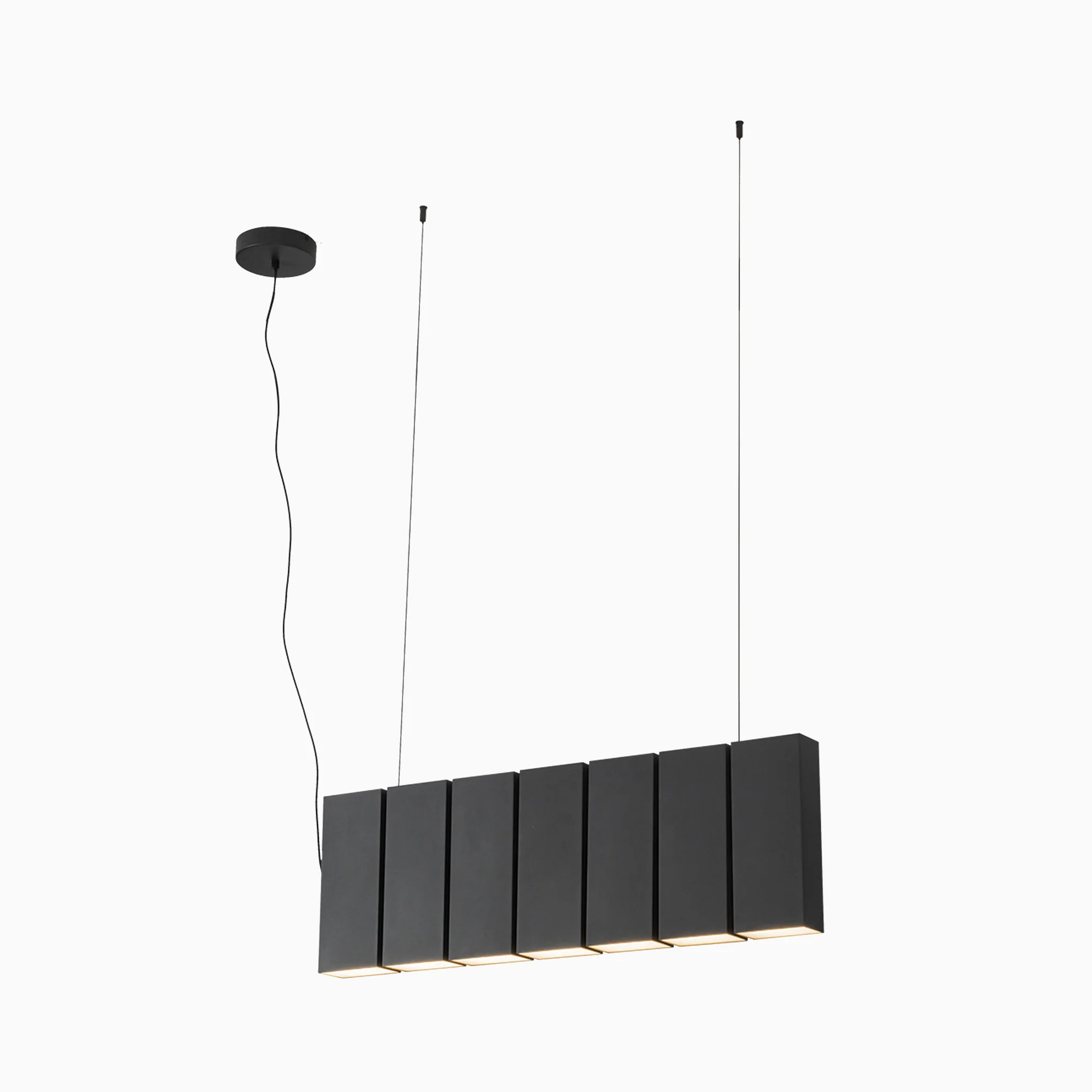 Jenkins 35" LED Linear Pendant in Black, Universal Voltage - Image 2