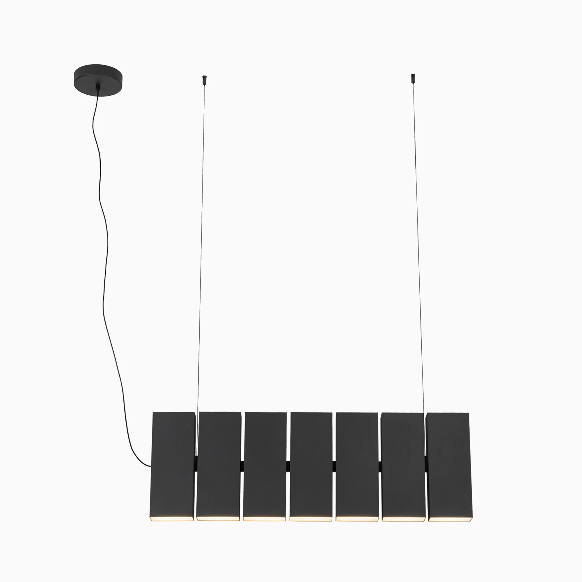 Jenkins 35" LED Linear Pendant in Black, Universal Voltage - Image 4