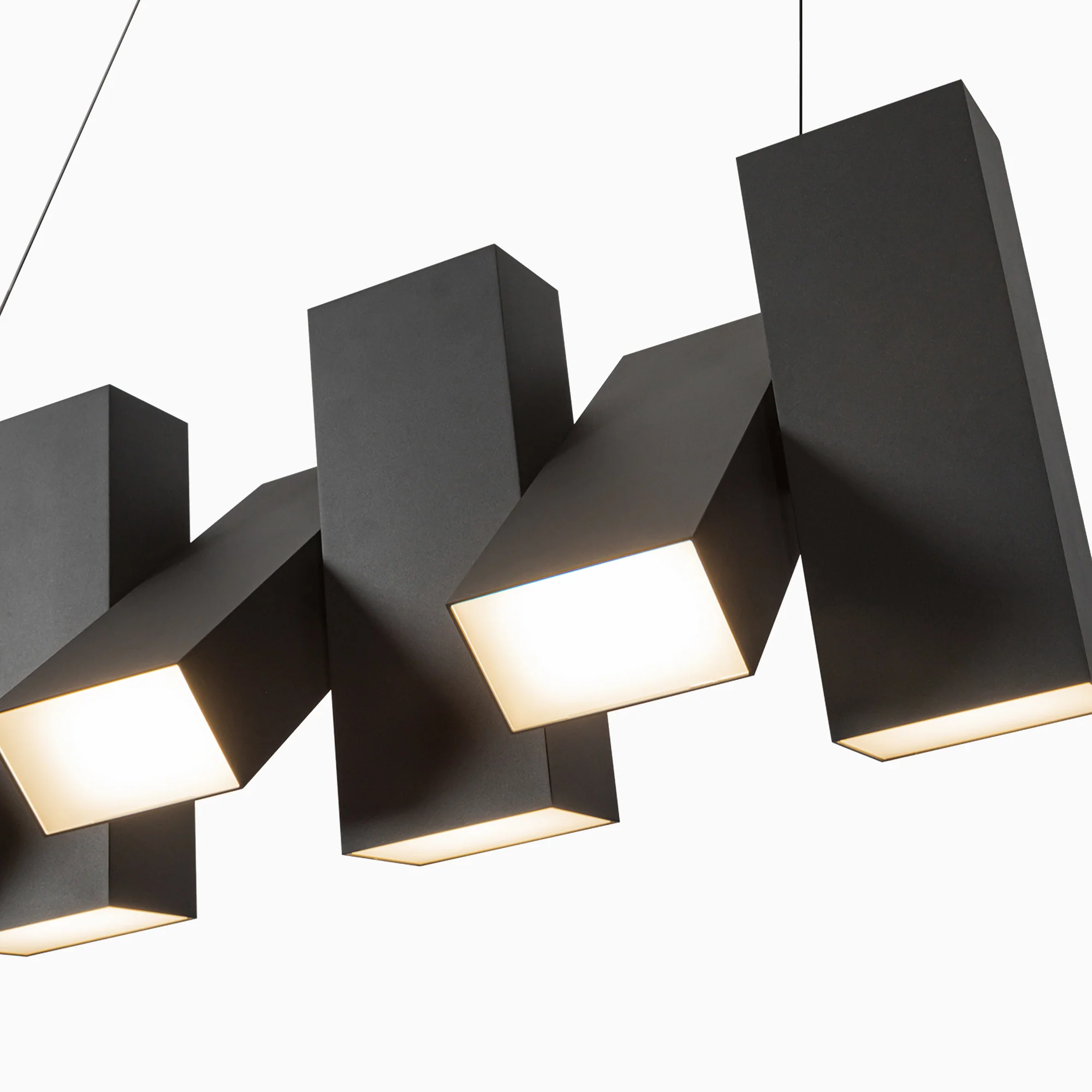 Jenkins 35" LED Linear Pendant in Black, Universal Voltage - Image 5
