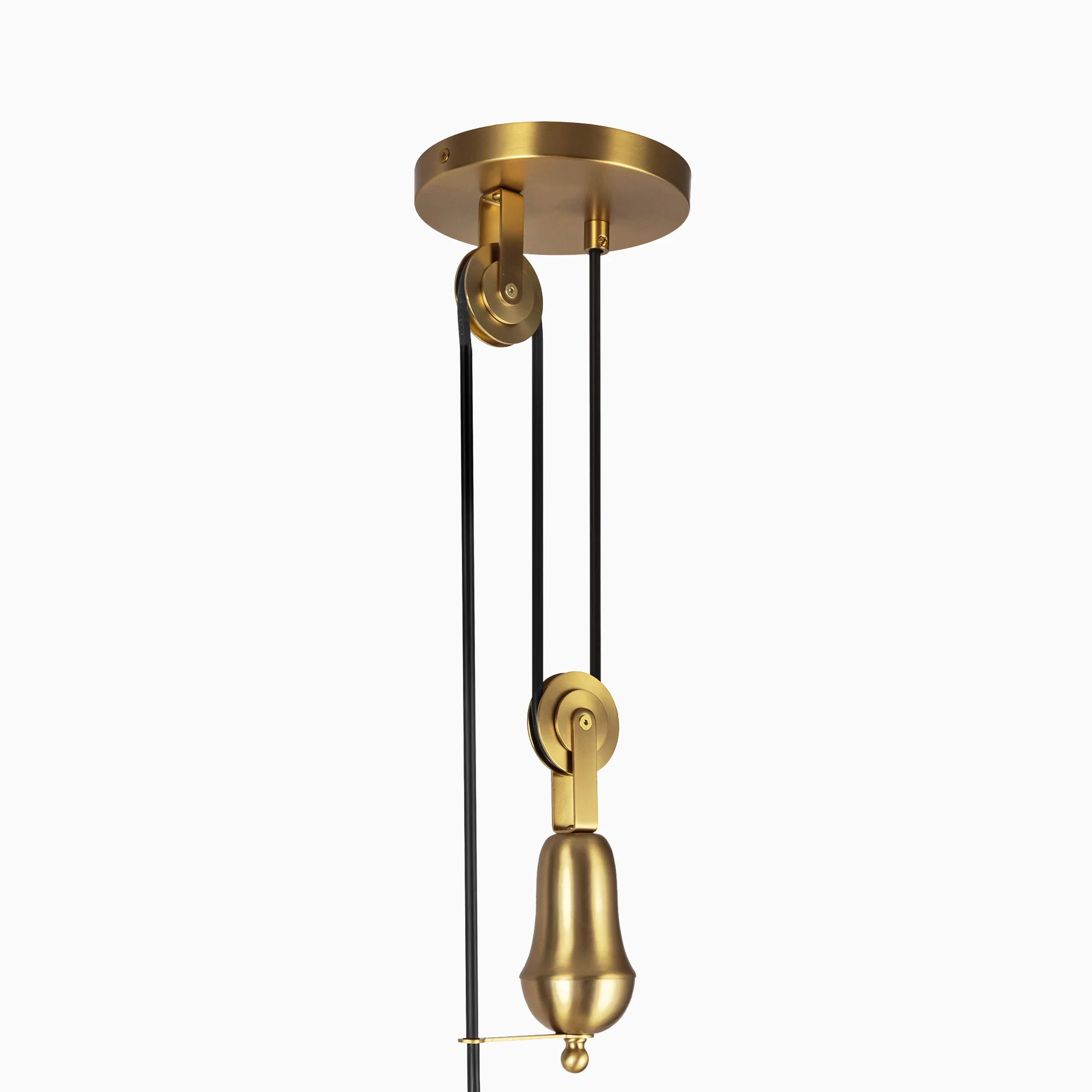 Jill 20" Socket Pendant in Brushed Gold/White Linen - Image 6