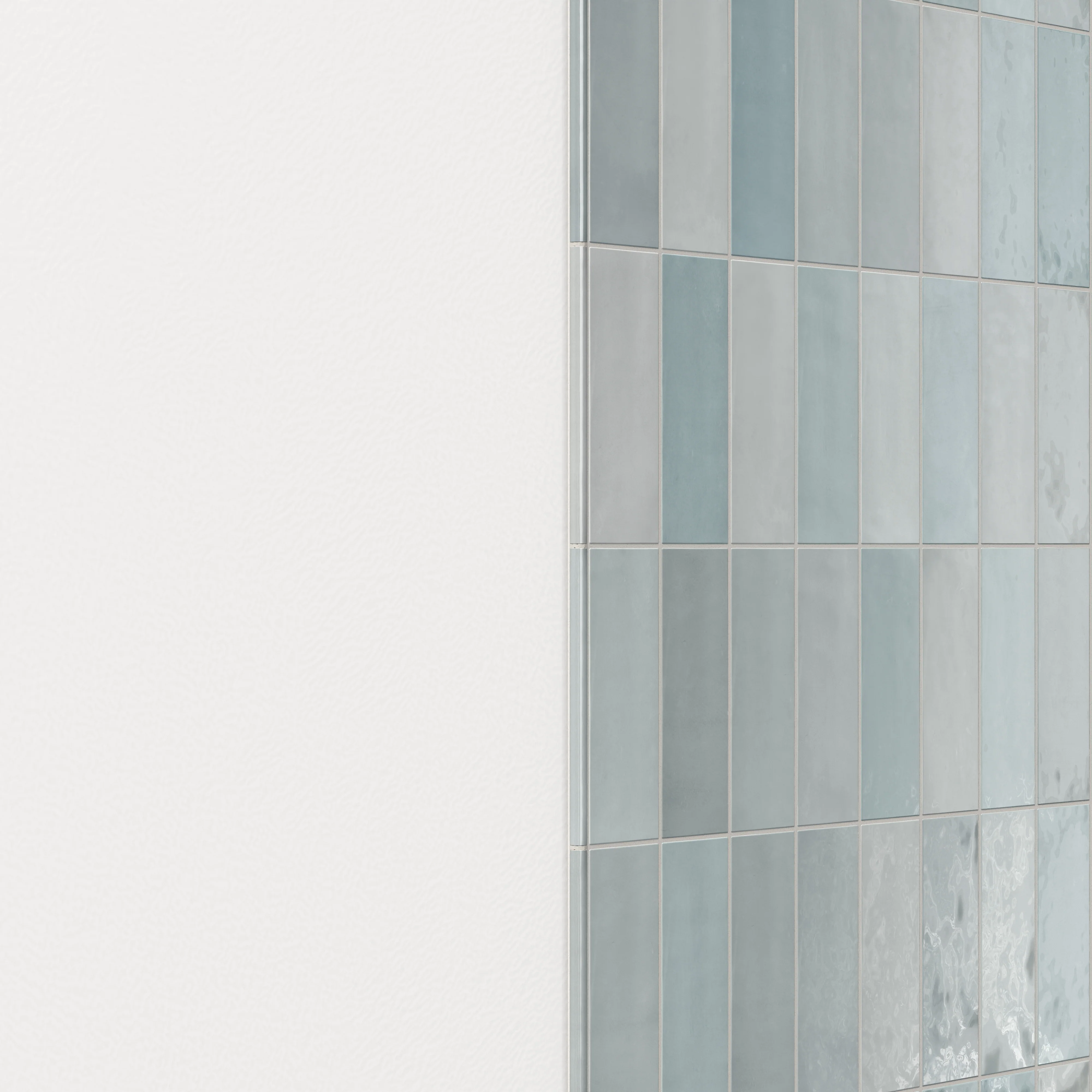 Jojo 0.43 x 6 Trim Glossy Porcelain Tile in Aqua - Image 4