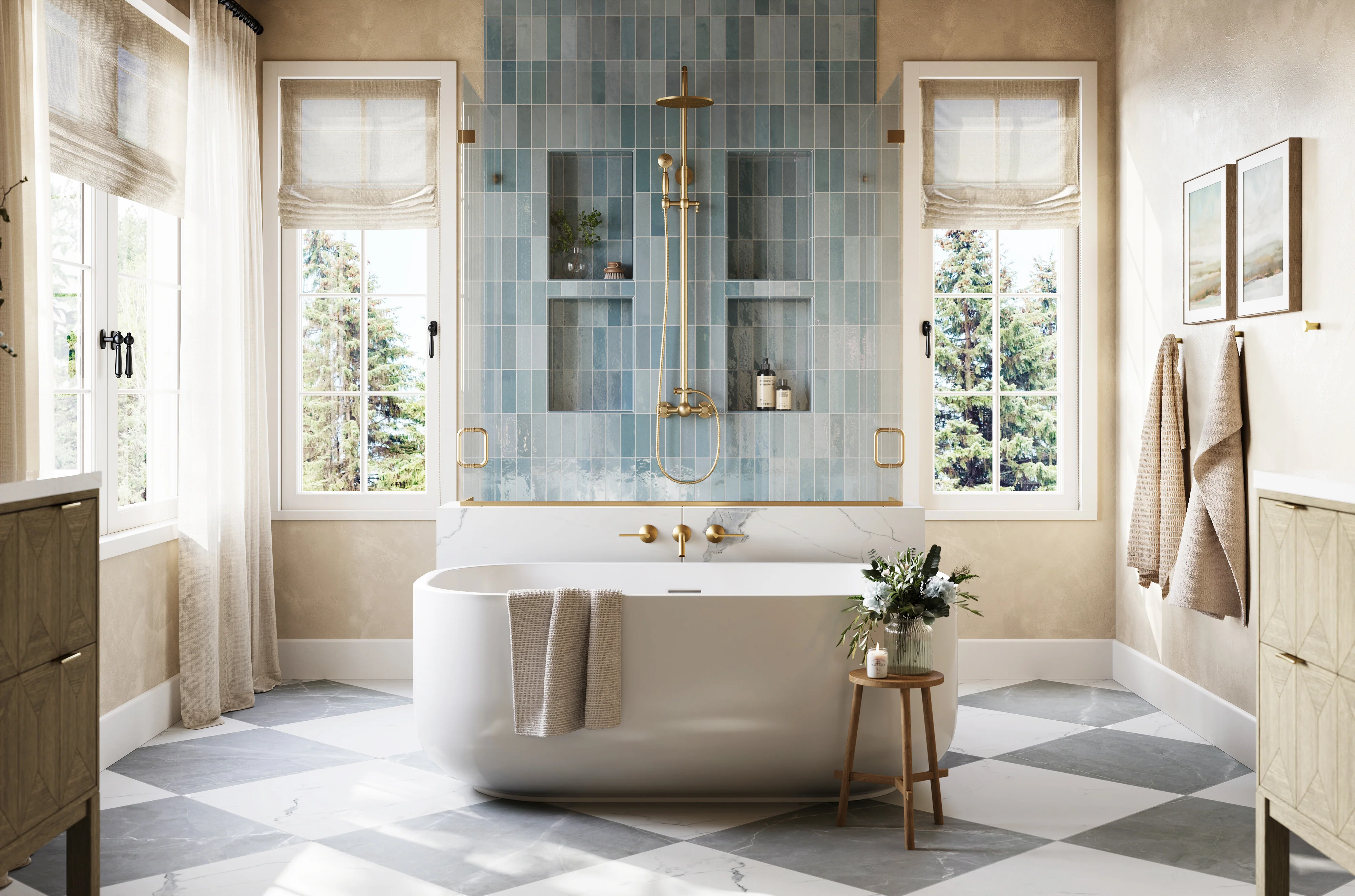 Jojo 2 x 6 Glossy Ceramic Tile in Aqua - Image 11