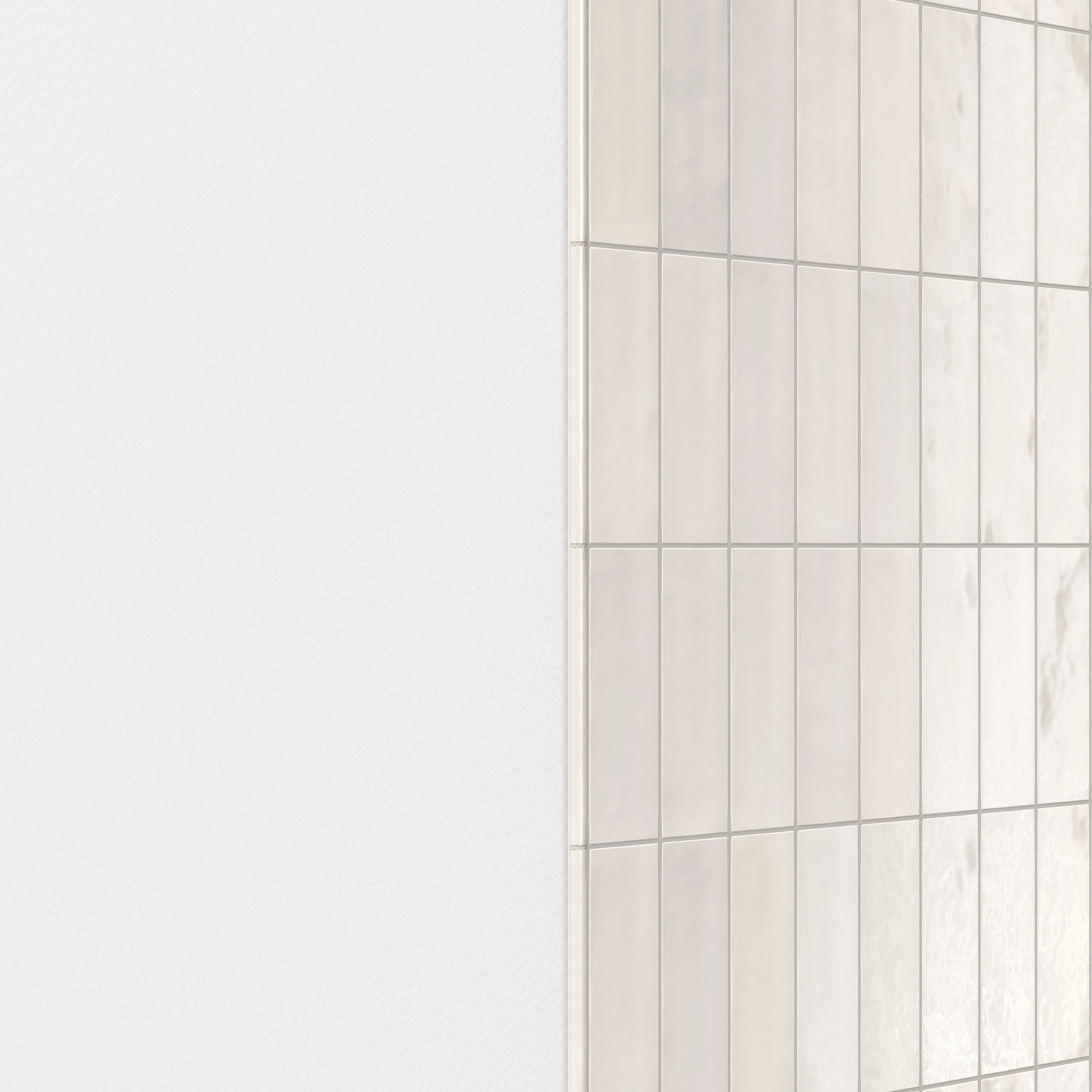 Jojo 0.43 x 6.3 Trim Glossy Porcelain Tile in Ivory - Image 4