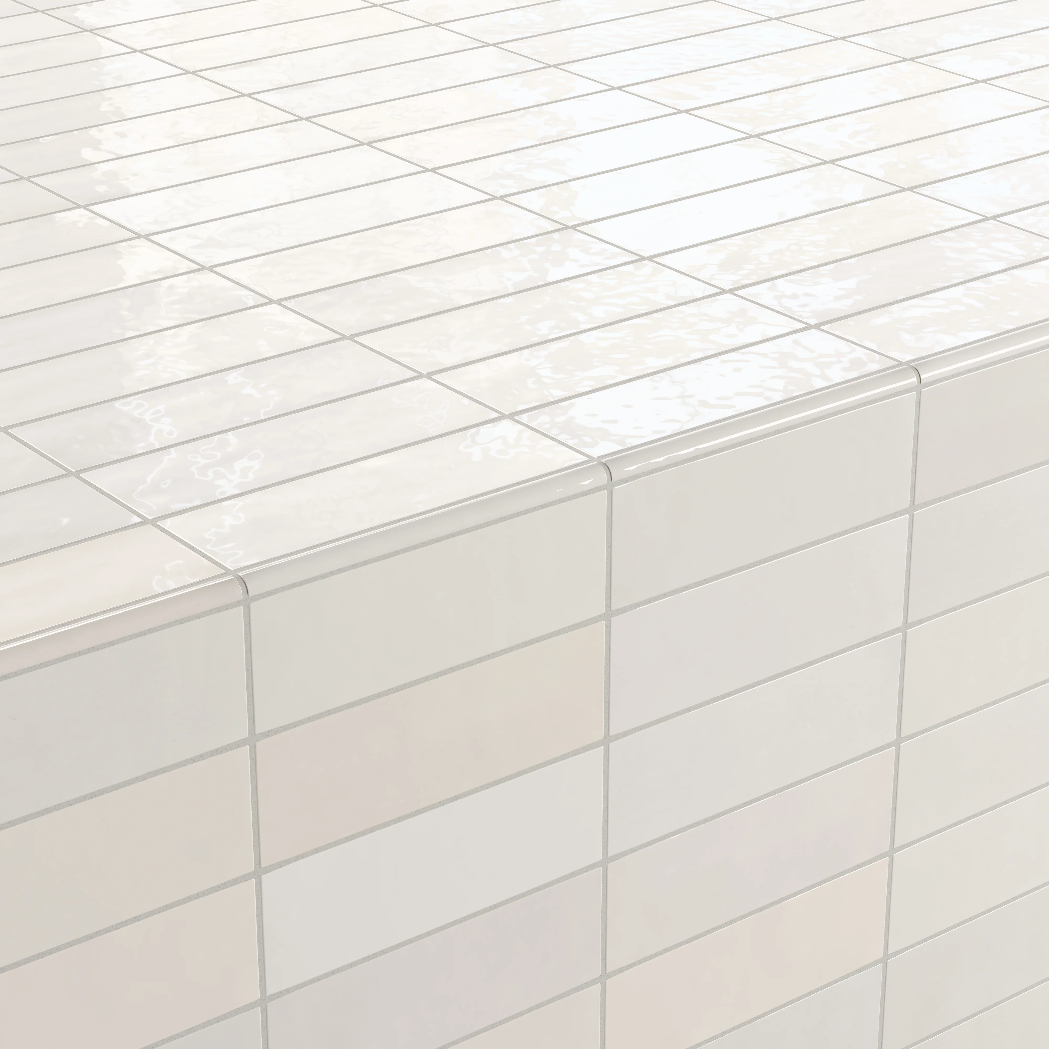 Jojo 0.43 x 6.3 Trim Glossy Porcelain Tile in Ivory - Image 5