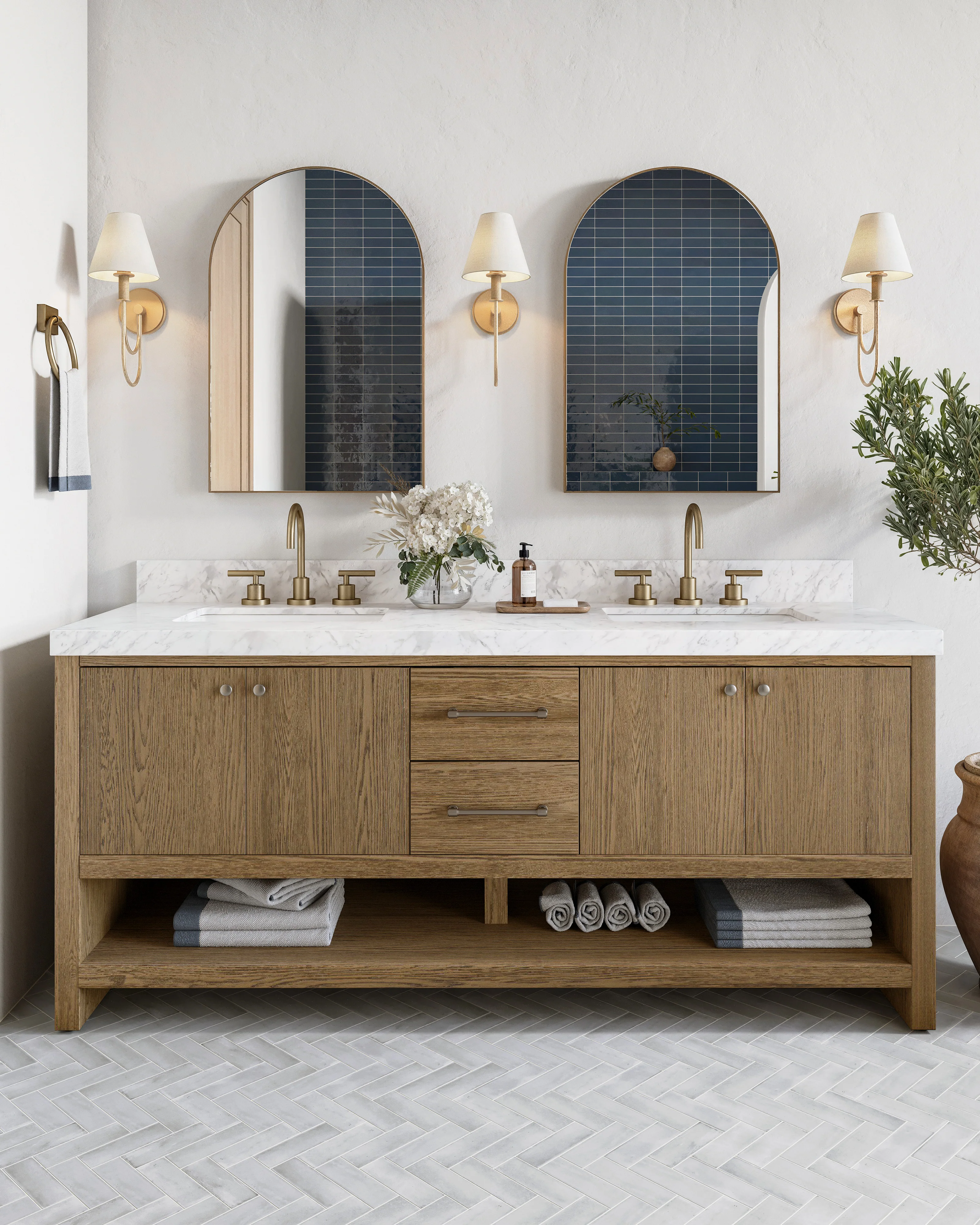 Jojo 2 x 6.3 Glossy Ceramic Tile in Denim - Image 10