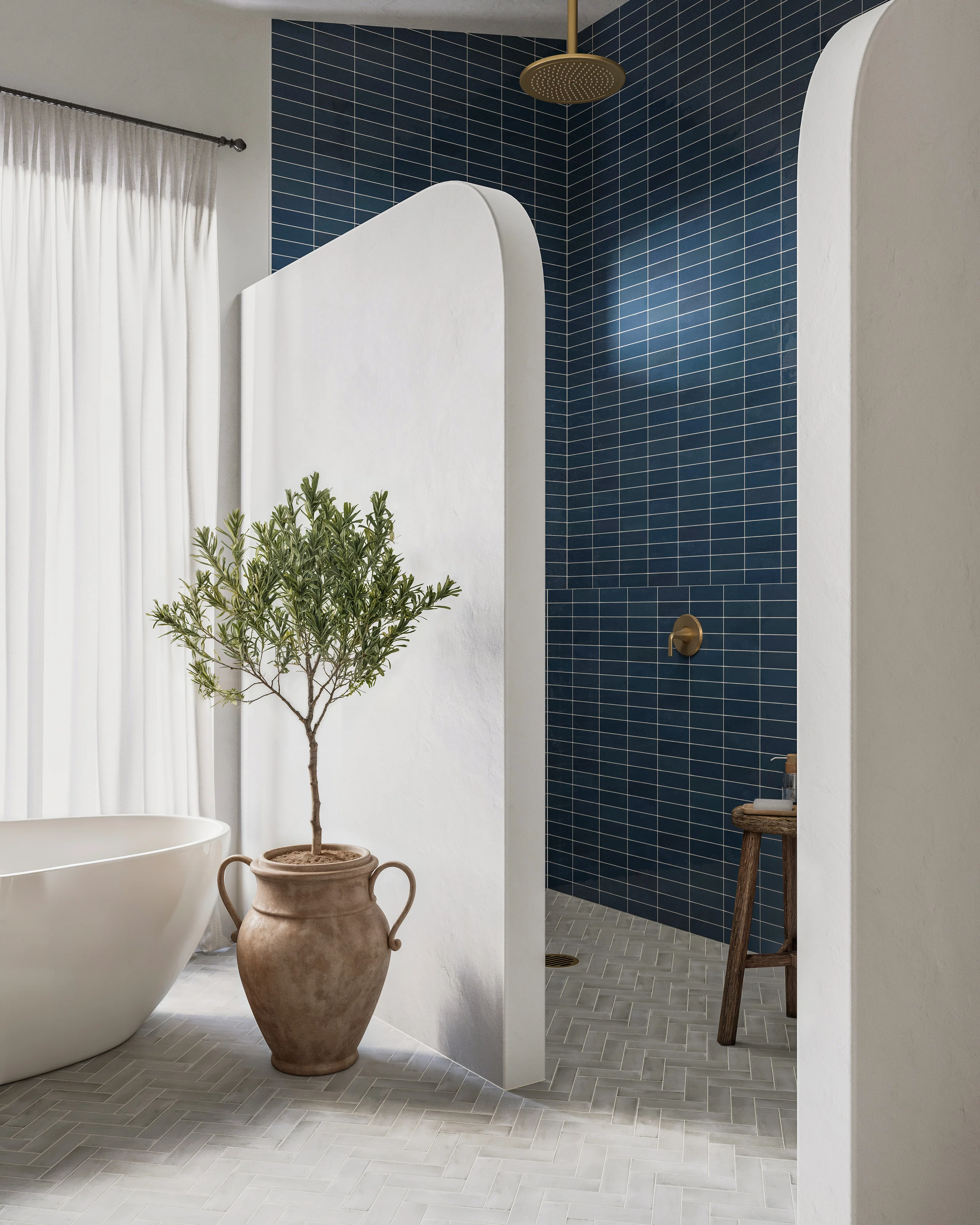 Jojo 2 x 6.3 Glossy Ceramic Tile in Denim - Image 12