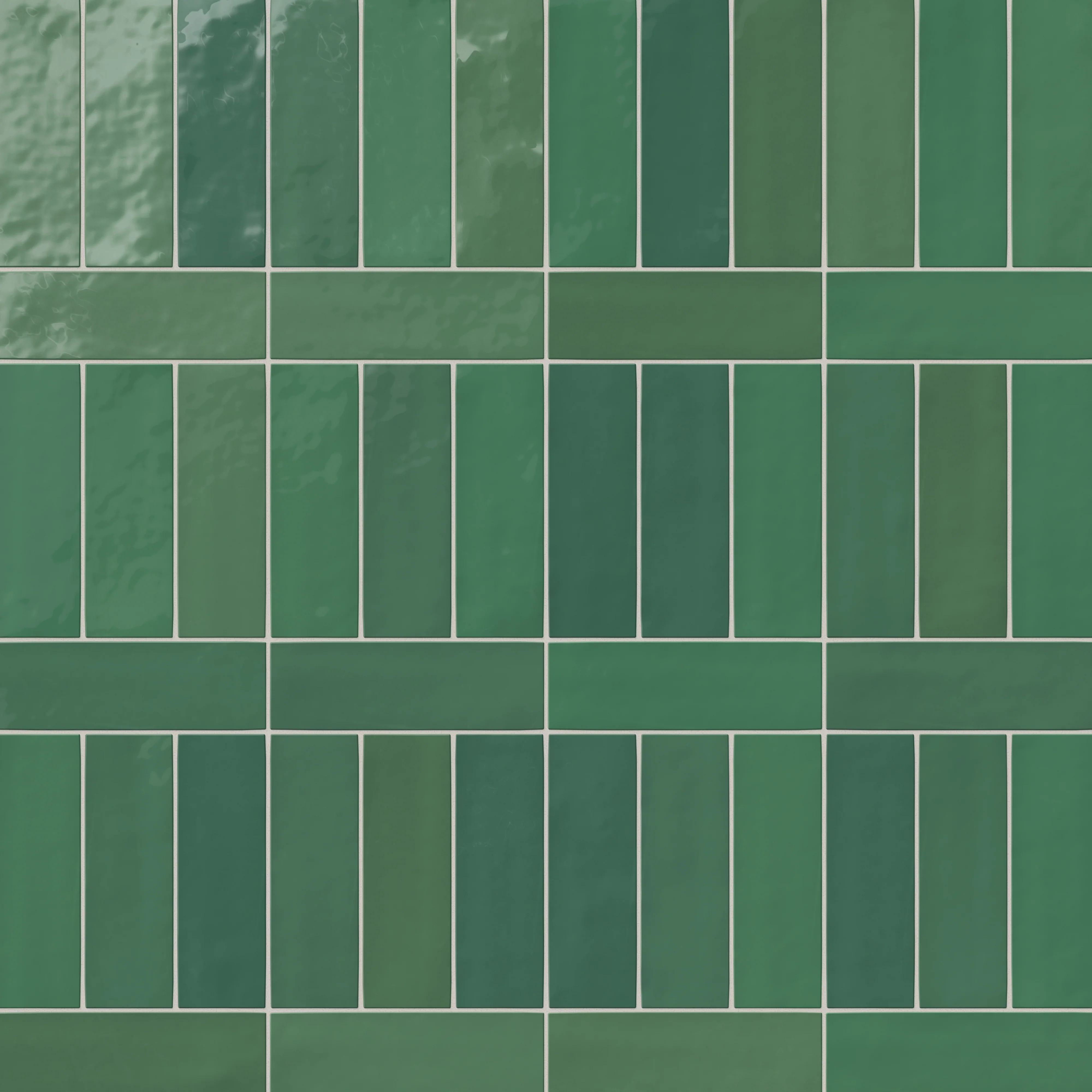 Jojo 2 x 6 Glossy Ceramic Tile in Emerald - Image 6