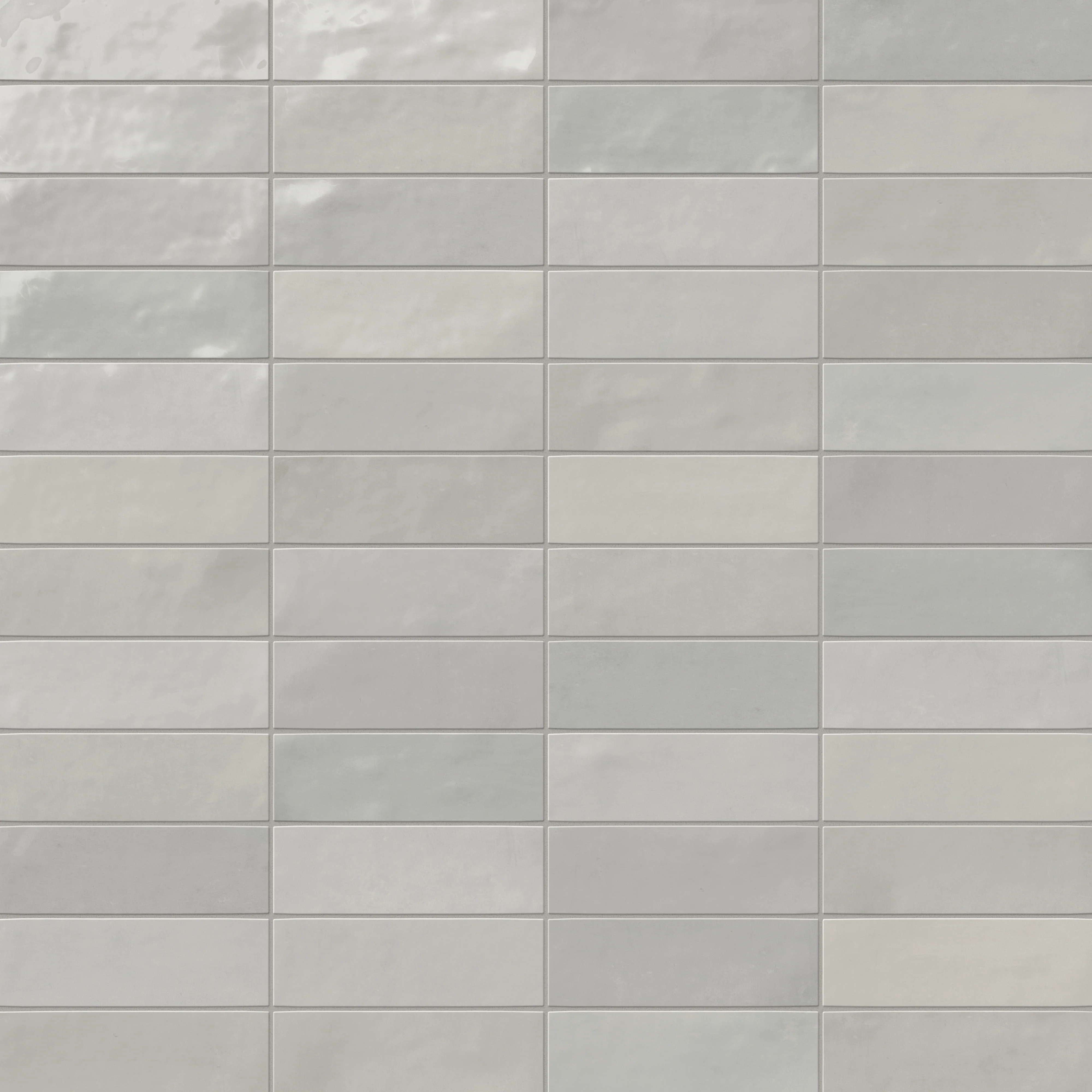 Jojo 2 x 6 Glossy Ceramic Tile in Grey