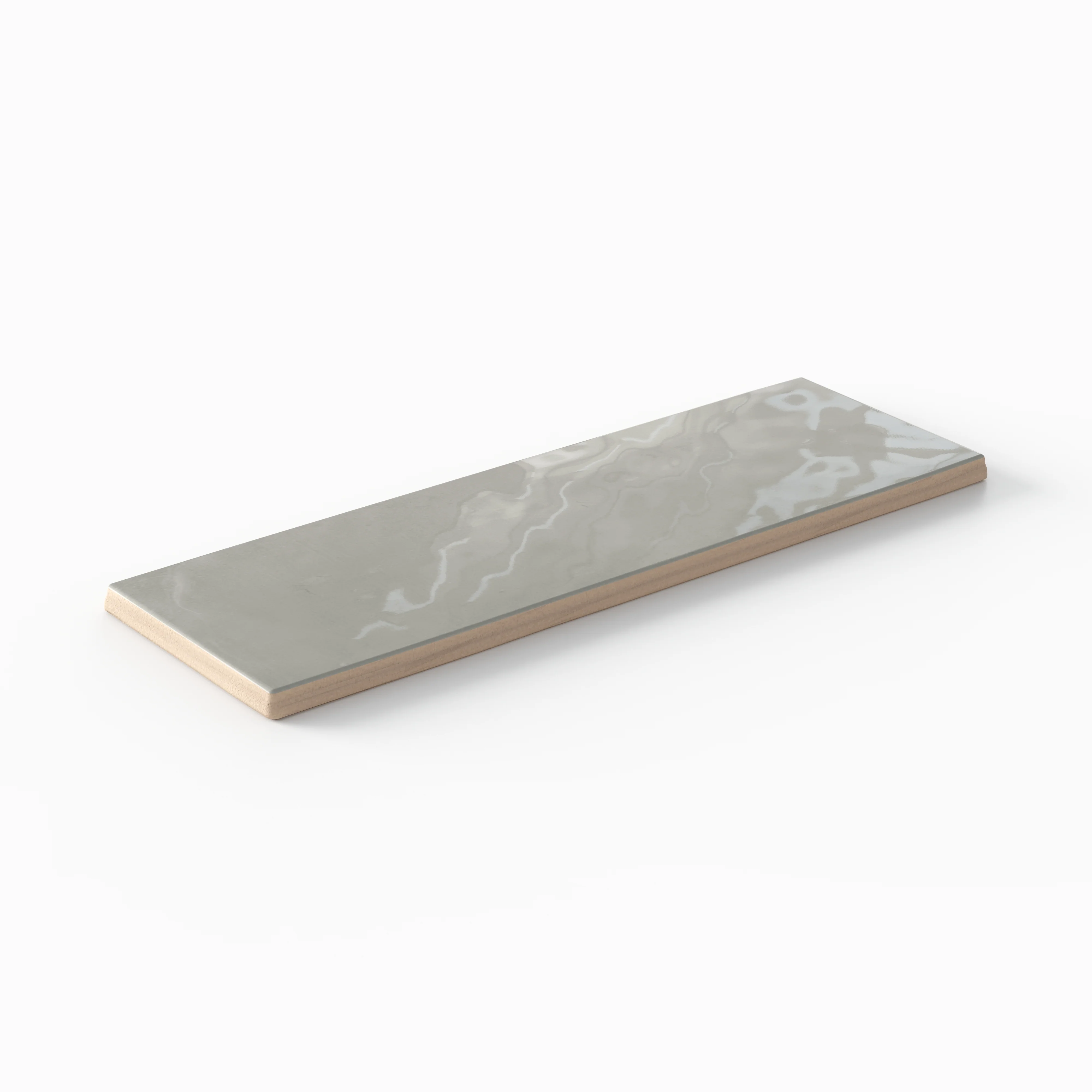 Jojo 2 x 6 Glossy Ceramic Tile in Grey - Image 4