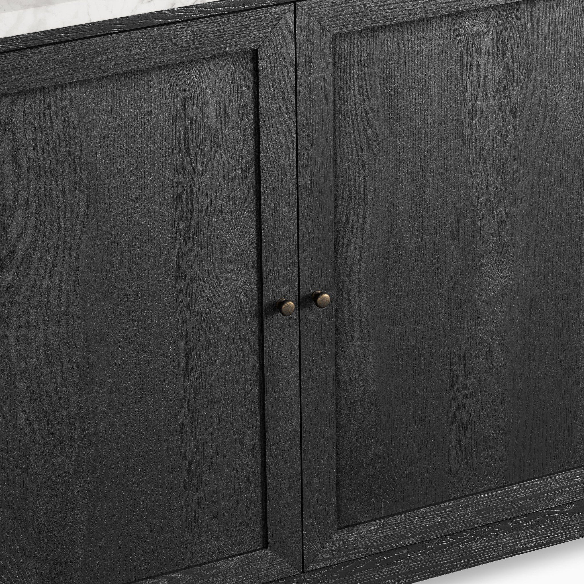 Josephine 48" Single Vanity in Satin Drifted Black Veneer with Carrara Marble Top - Image 8