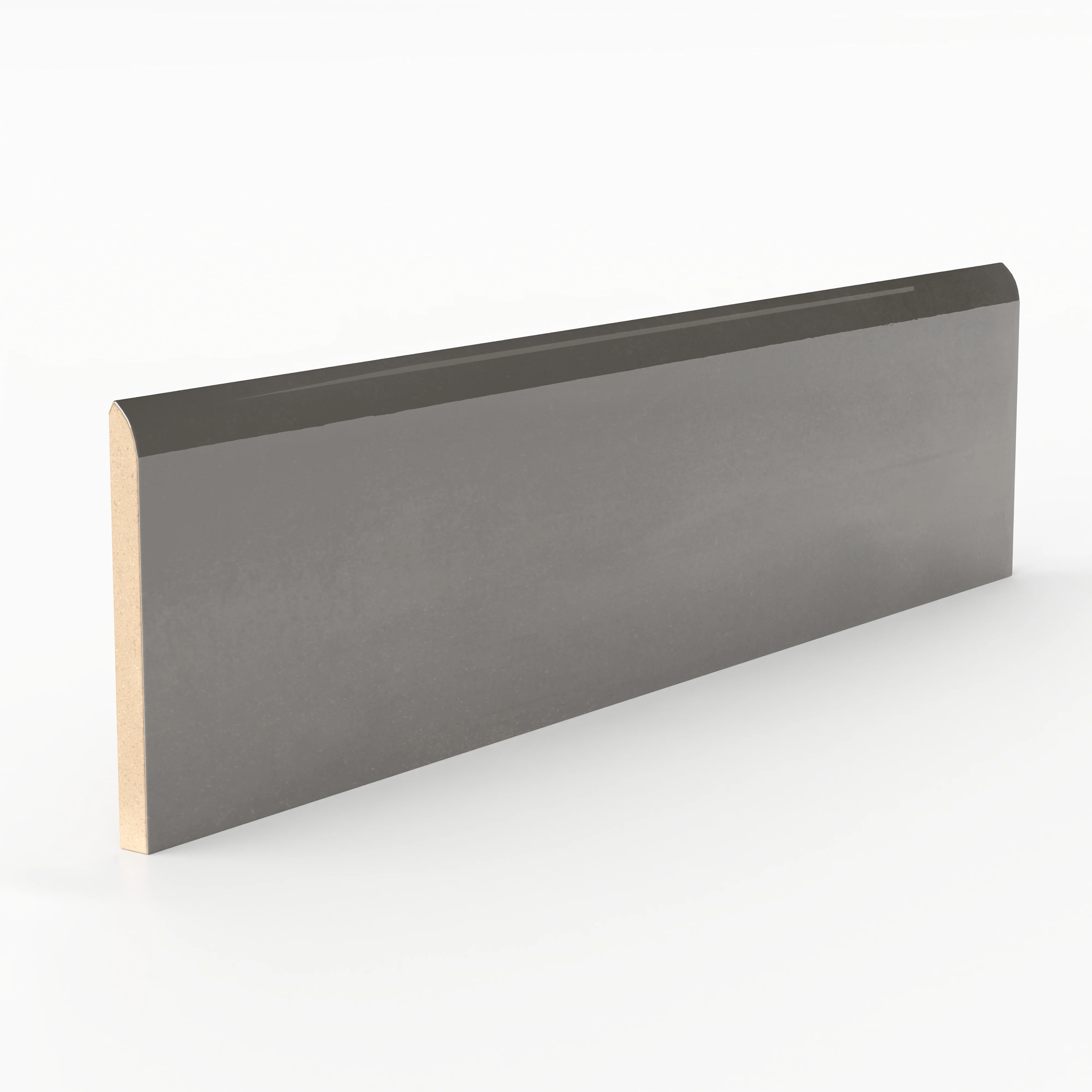 Josie 3 x 10 Bullnose Glossy Ceramic Tile in Taupe - Image 2