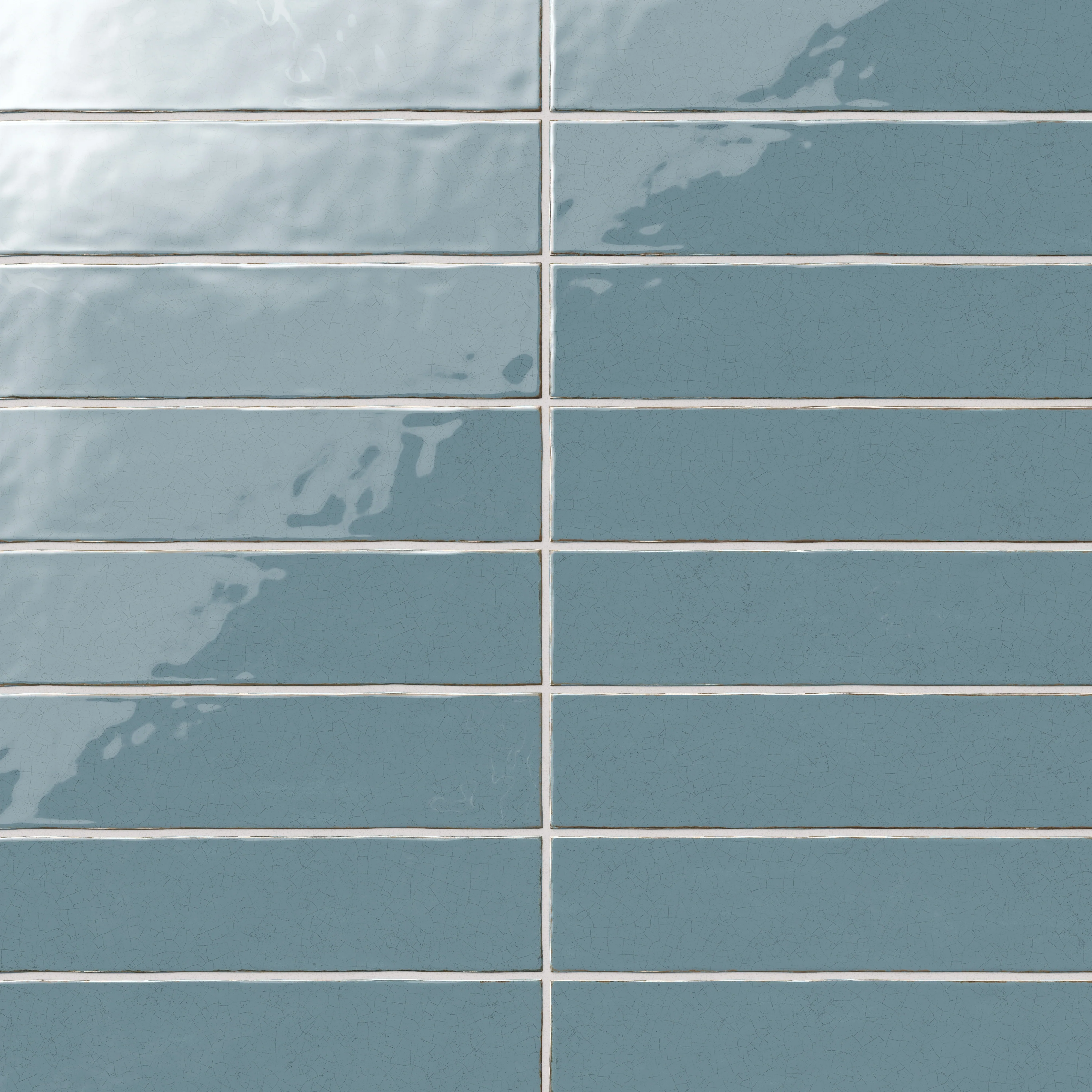 Josie 3 x 12 Crackled Ceramic Tile in Ocean
