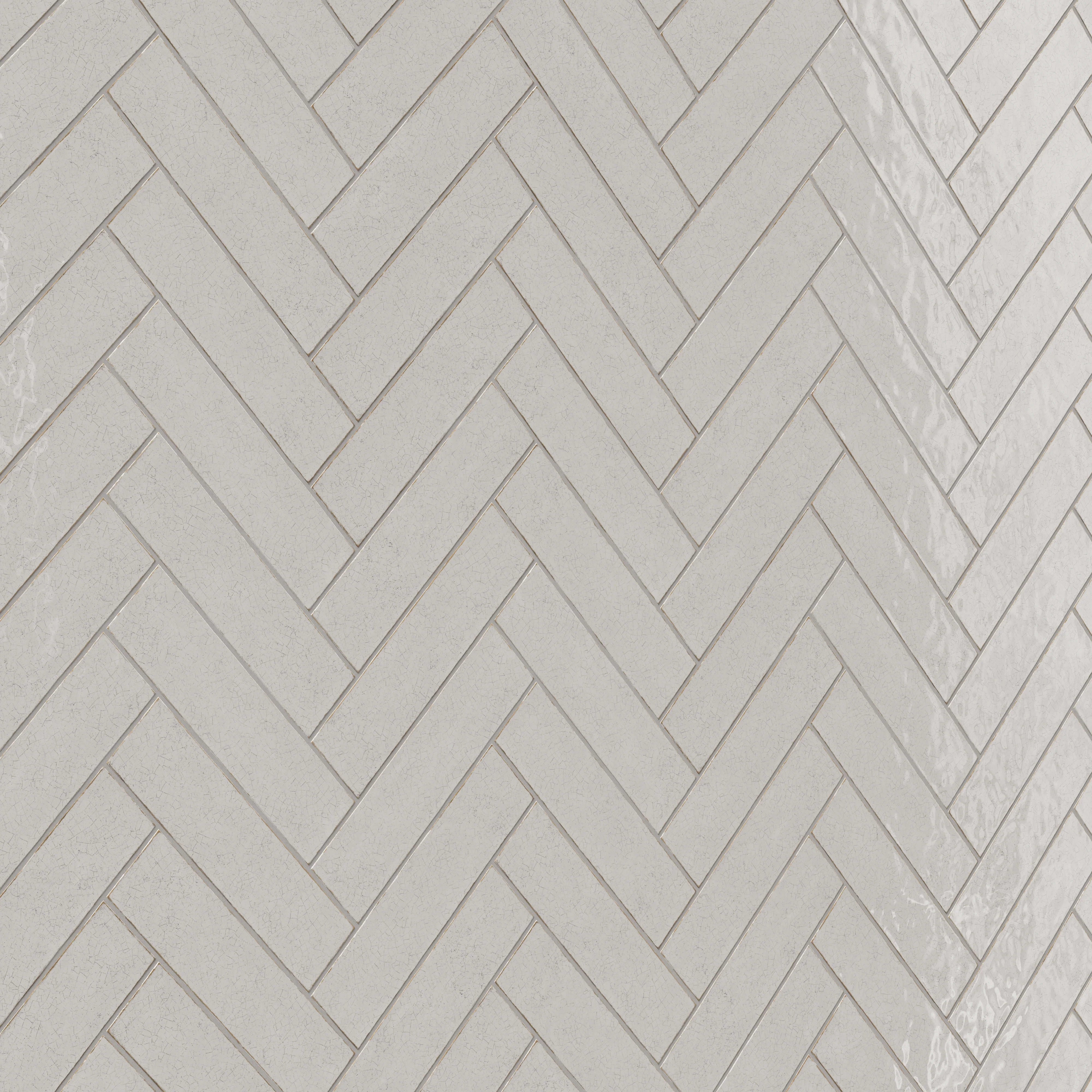 Josie 3 x 12 Crackled Ceramic Tile in Tender Gray - Image 9