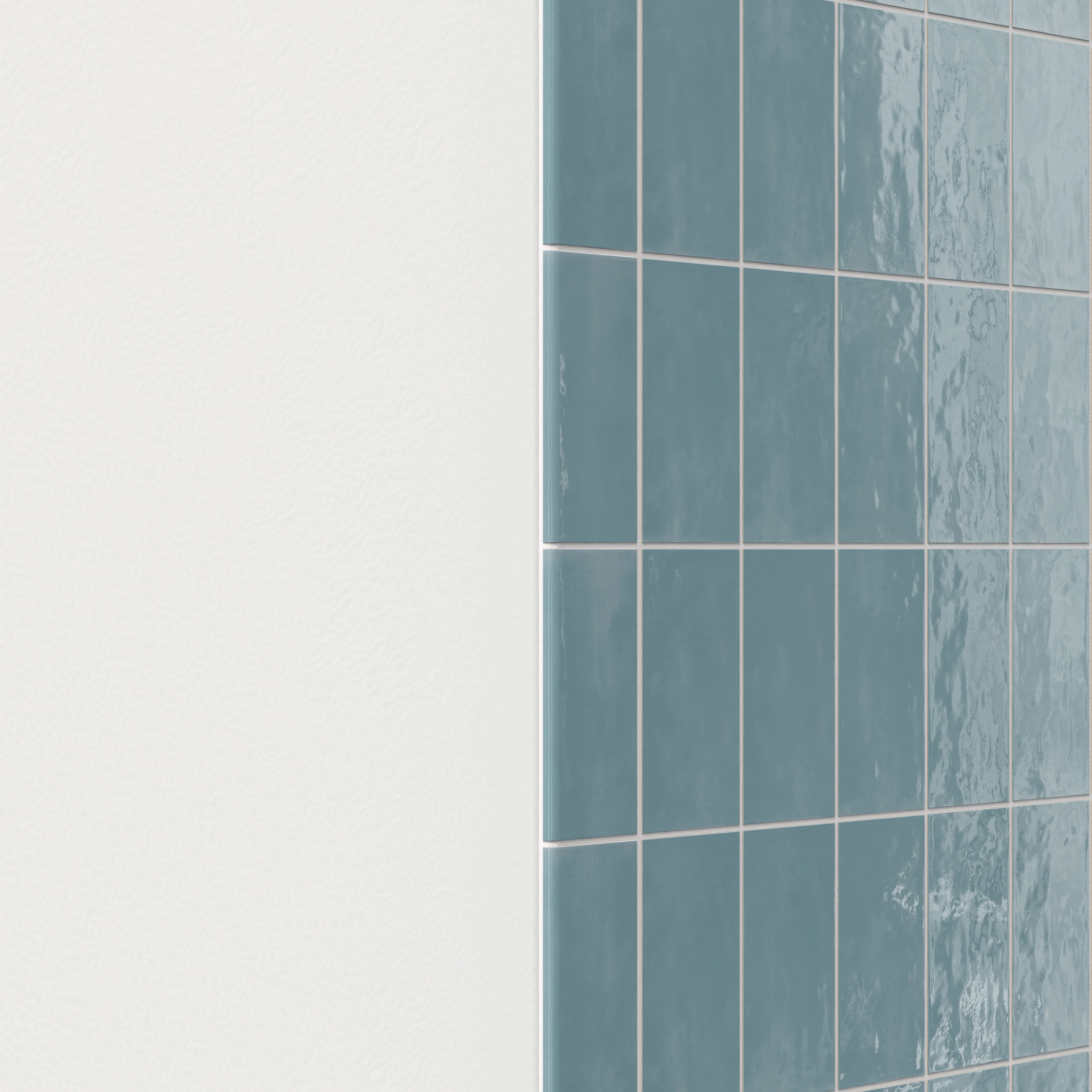 Josie 3 x 6 Bullnose Glossy Ceramic Tile in Ocean - Image 3