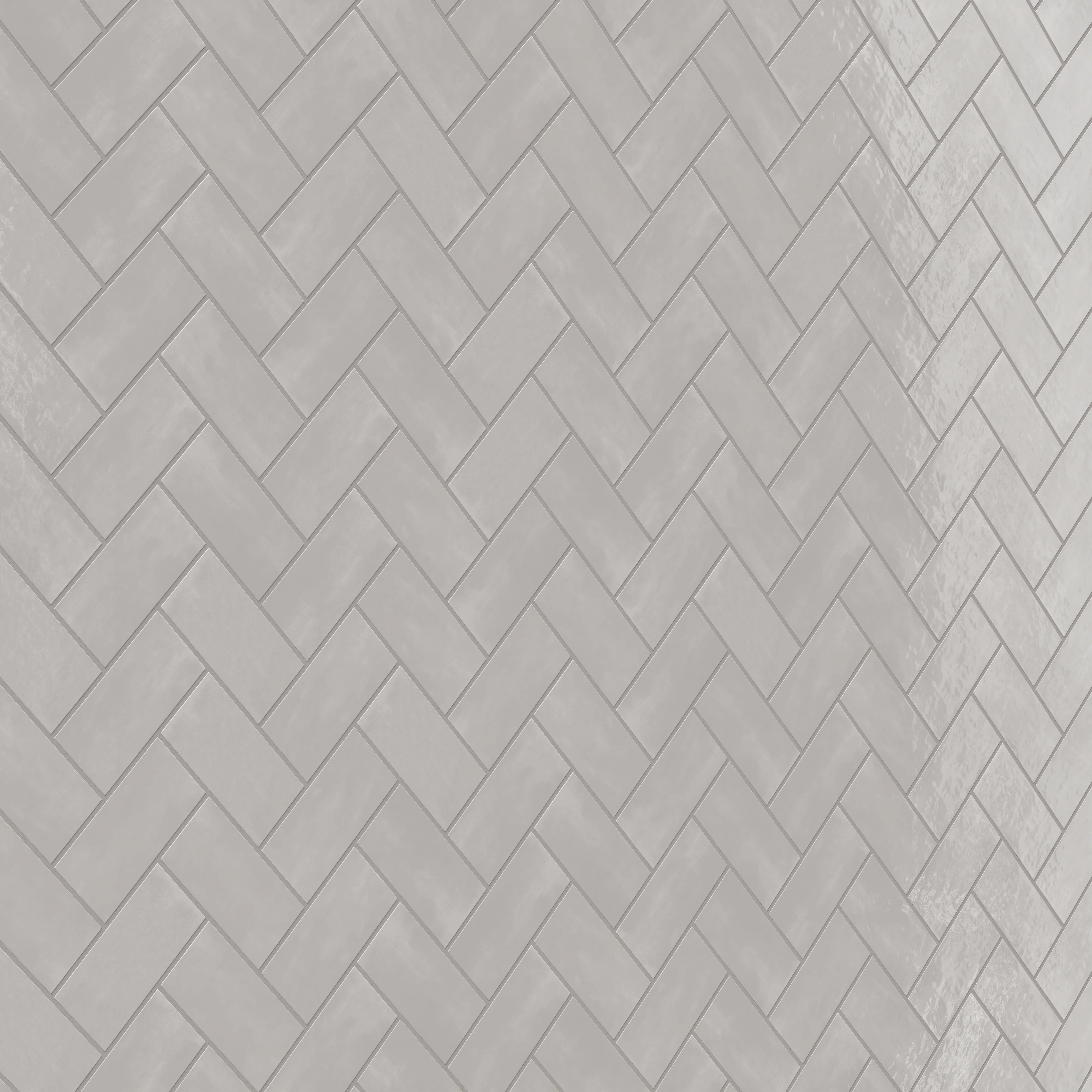 Josie 3 x 6 Glossy Ceramic Tile in Tender Gray - Image 4