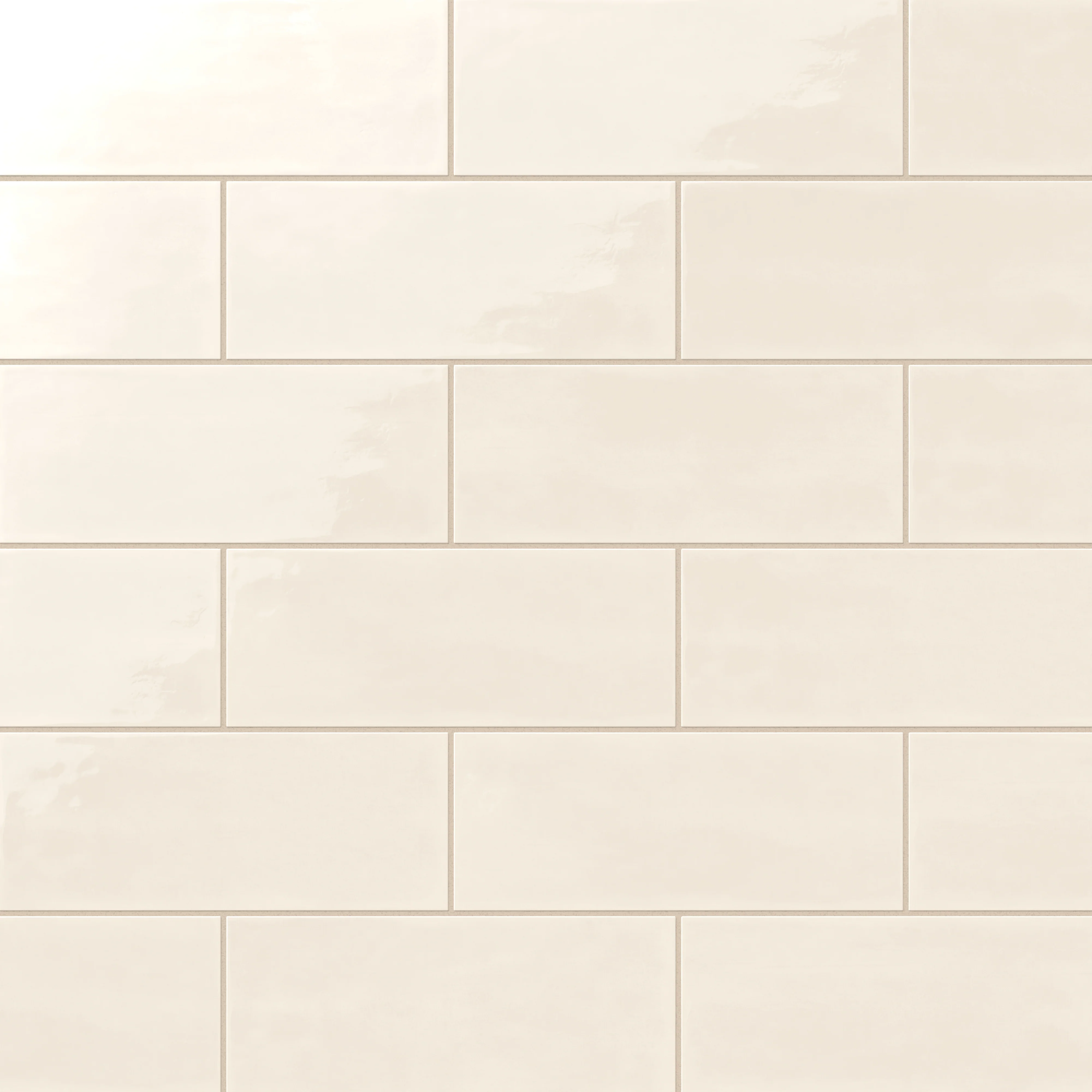 Josie 4 x 10 Glossy Ceramic Tile in Cream