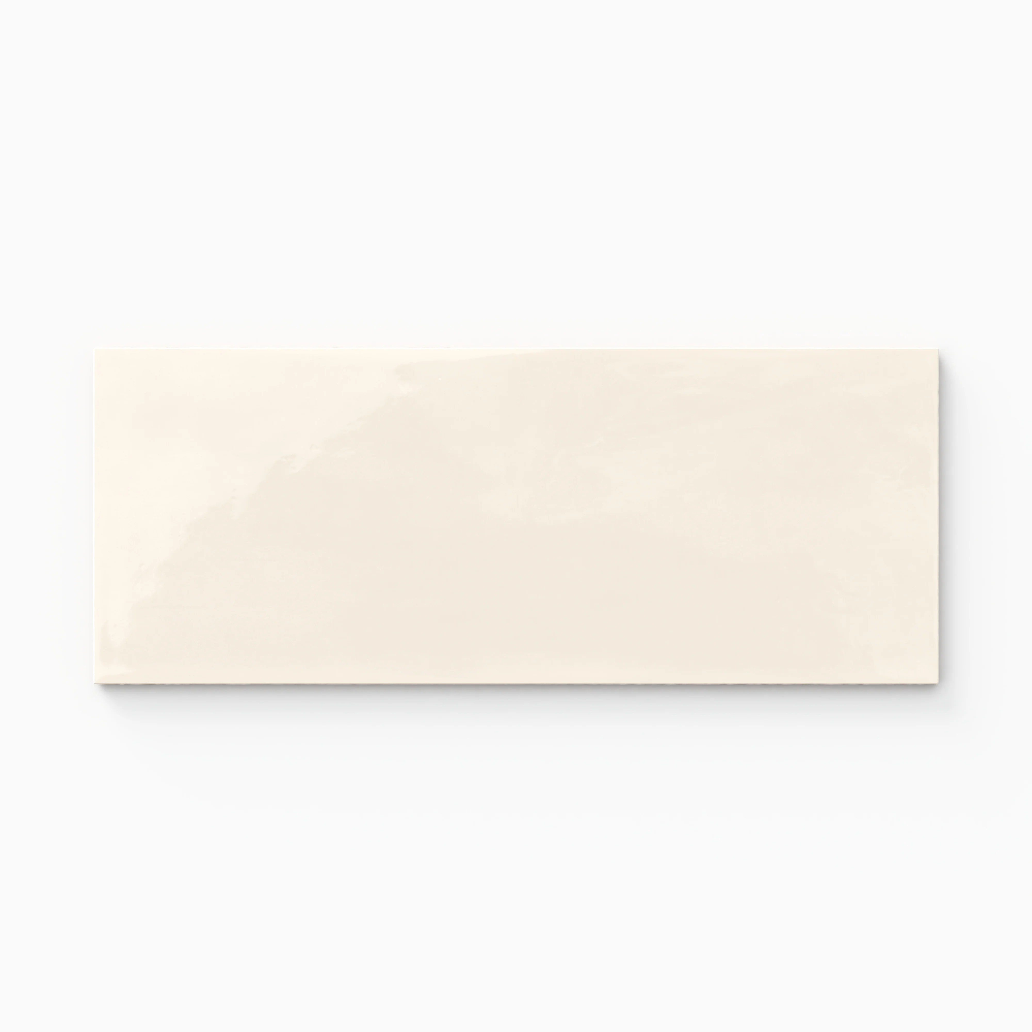 Josie 4 x 10 Glossy Ceramic Tile in Cream - Image 2