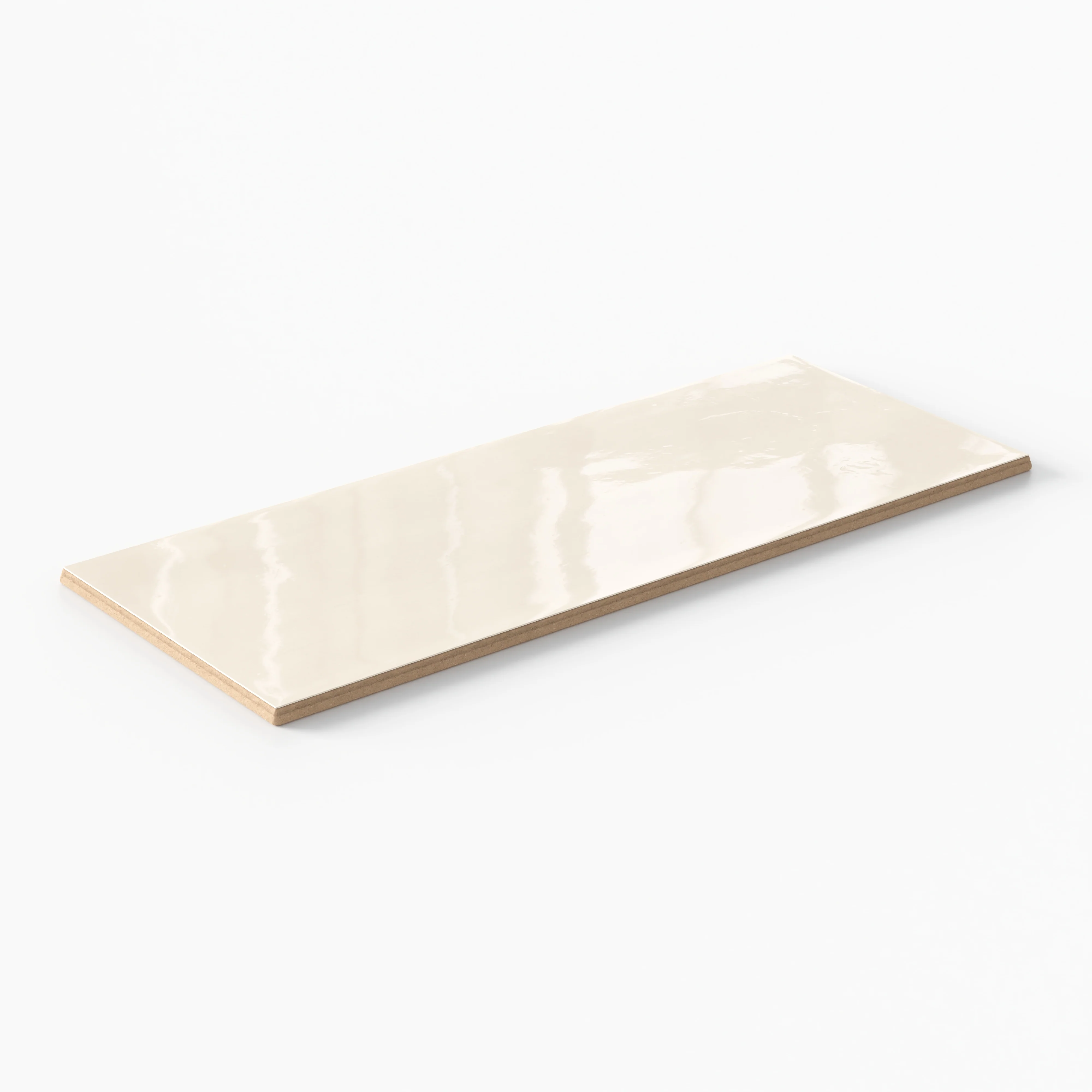 Josie 4 x 10 Glossy Ceramic Tile in Cream - Image 3