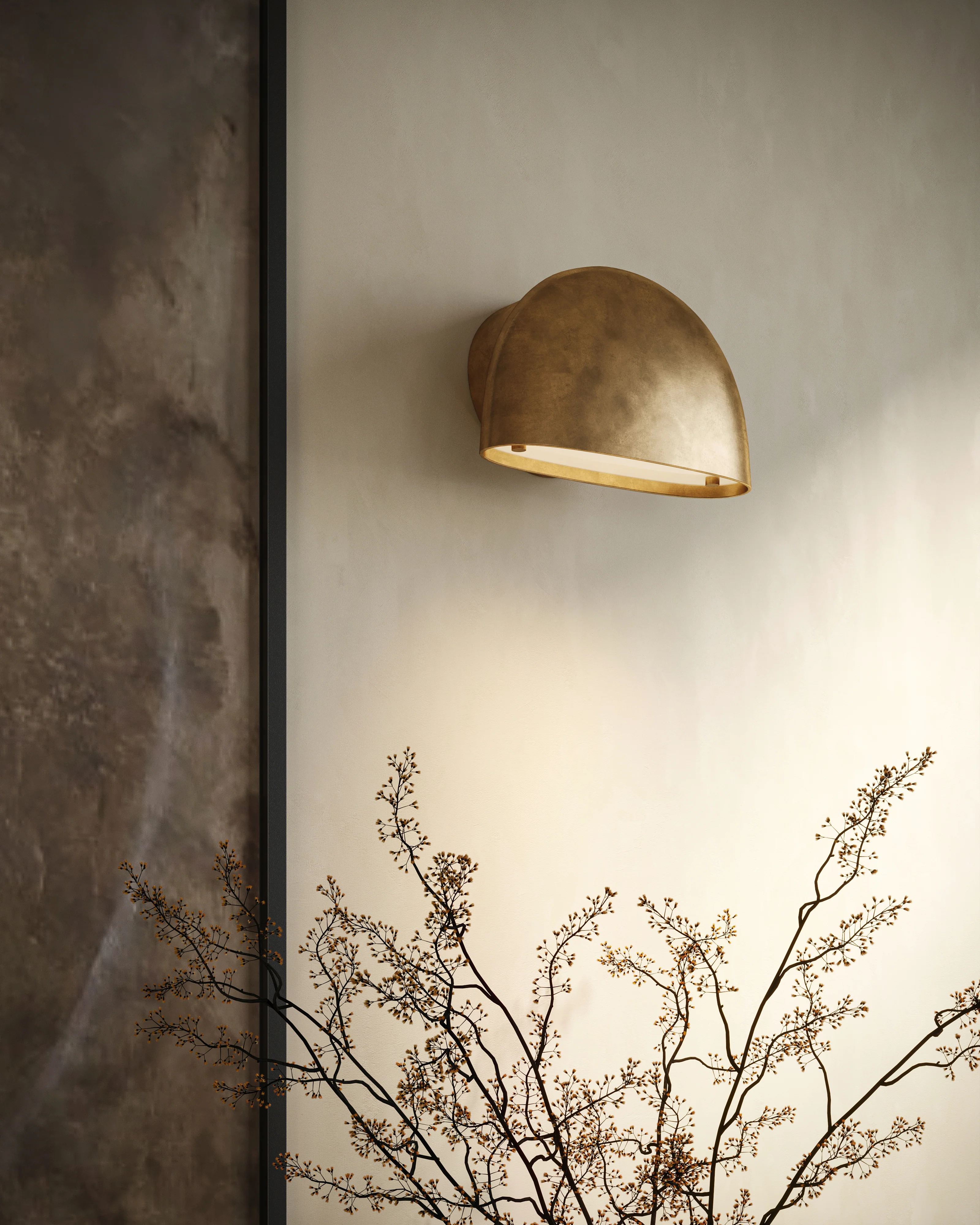 Jovie Wall Sconce In Aged Brass - Image 2