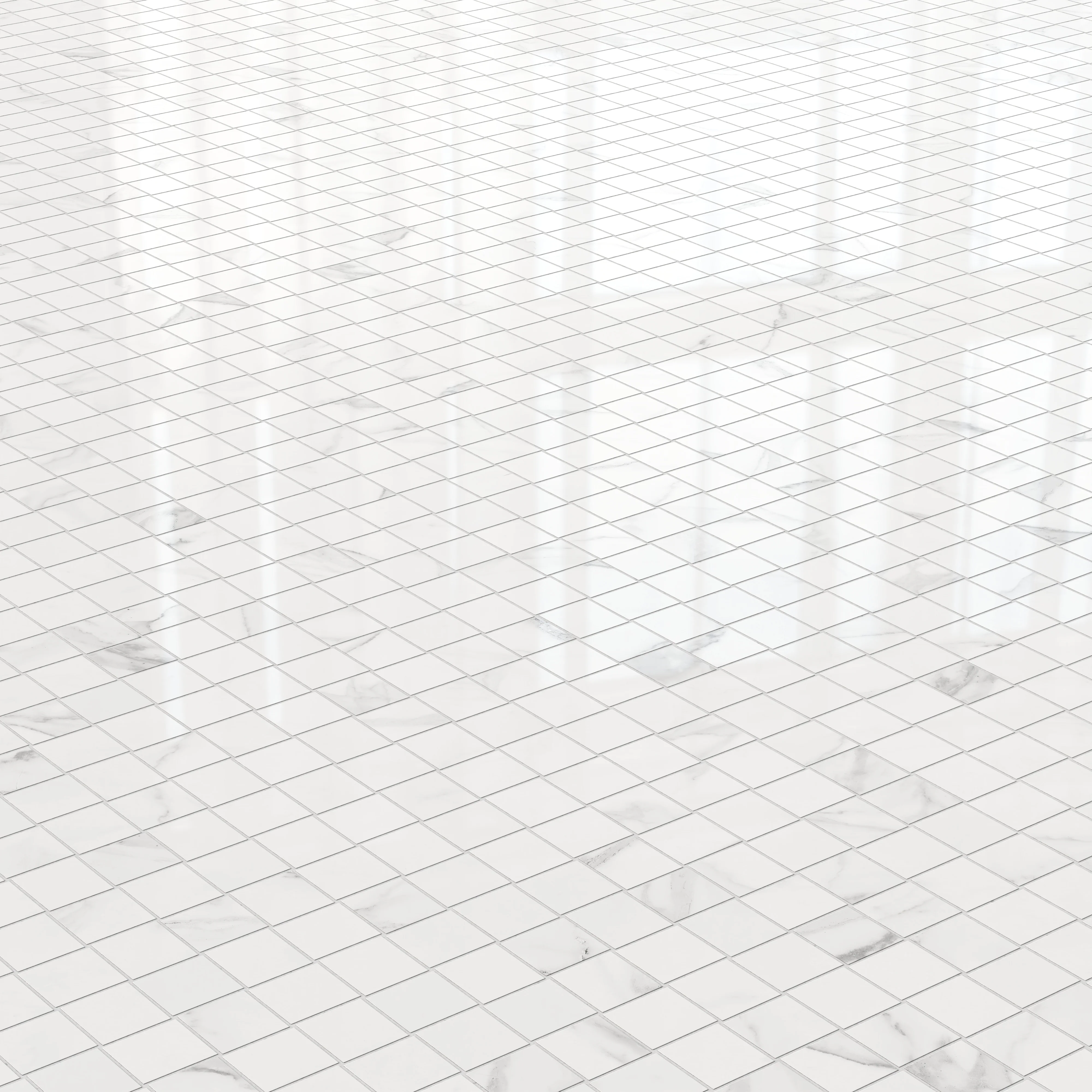 Julianna 2 x 2 Polished Porcelain Mosaic Tile in Carrara - Image 3