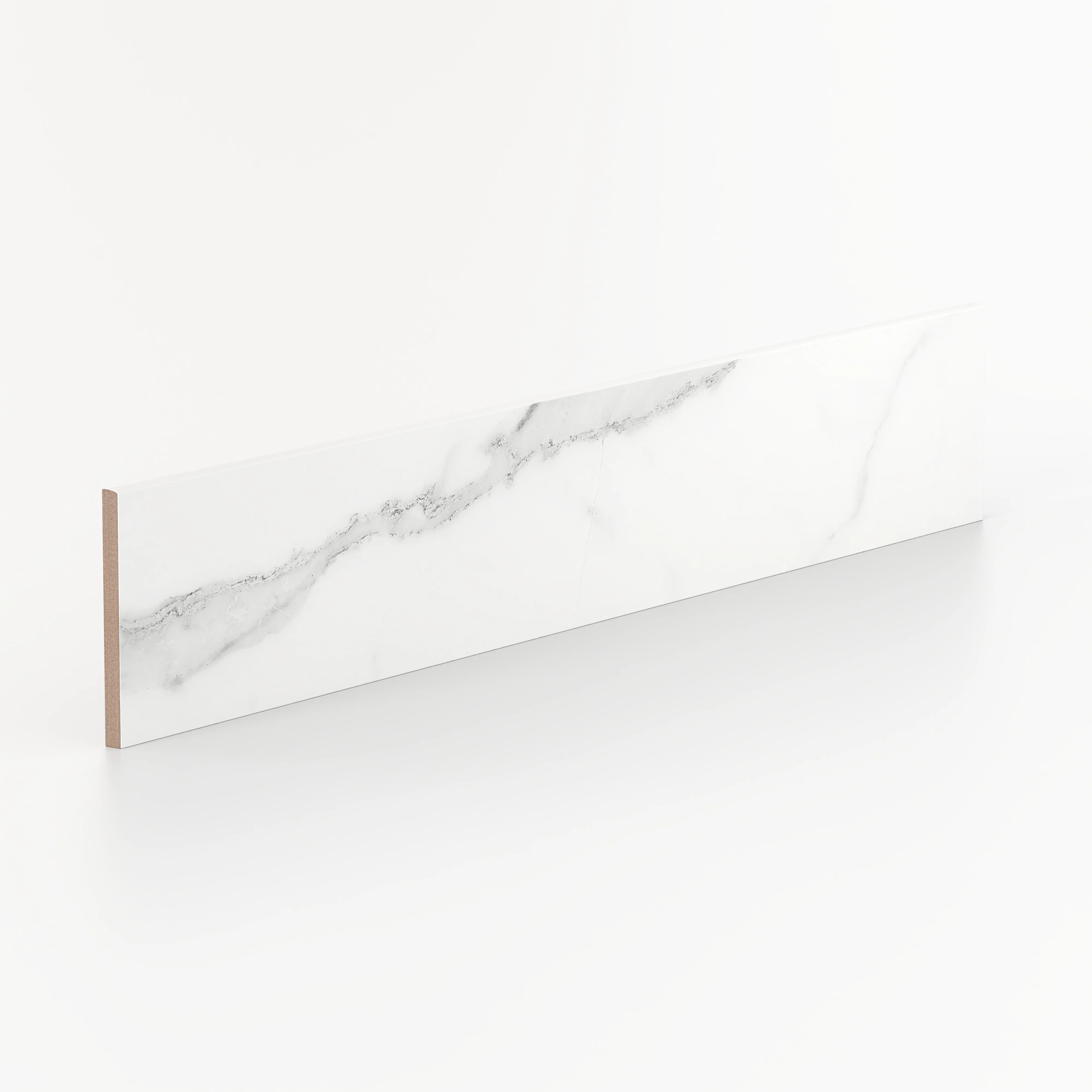 Julianna 4 x 24 Polished Porcelain Bullnose Tile in Carrara - Image 2